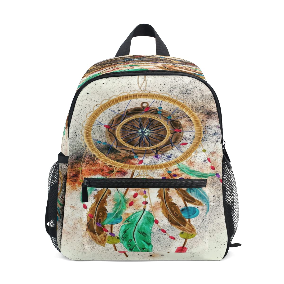 Waterproof Kids Backpack - Blue Dreamcatcher Watercolor Design for Toddlers & Preschoolers | School & Travel