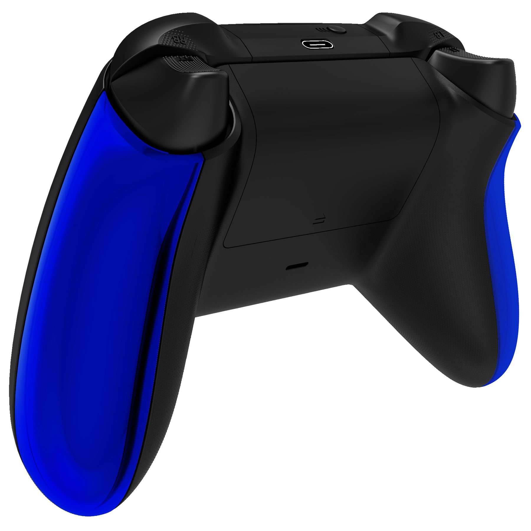 eXtremeRate Chrome Blue Back Panels for Xbox Series X/S Controller - Non-Slip Side Rails & Ergonomic Grip | Replacement Parts for Xbox Core Controller (Controller Not Included) | Perfect for Gaming, Streaming & Esports Tournaments