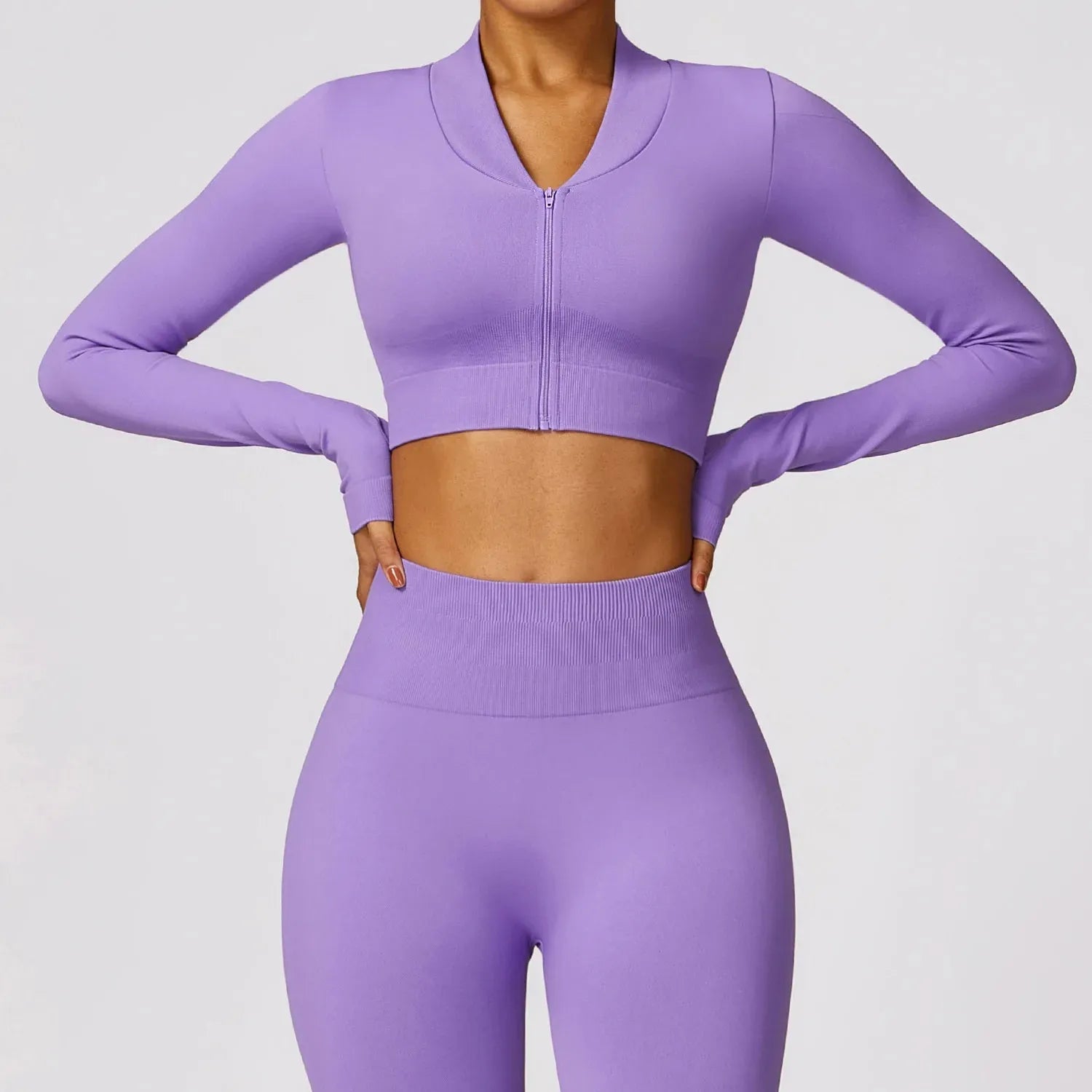 Women's Seamless Long Sleeve Gym Crop Top - Quick Dry Yoga Shirt, Sports Short Jacket for Workout, Running & Activewear | Perfect for Yoga, Gym, Pilates & Outdoor Activities