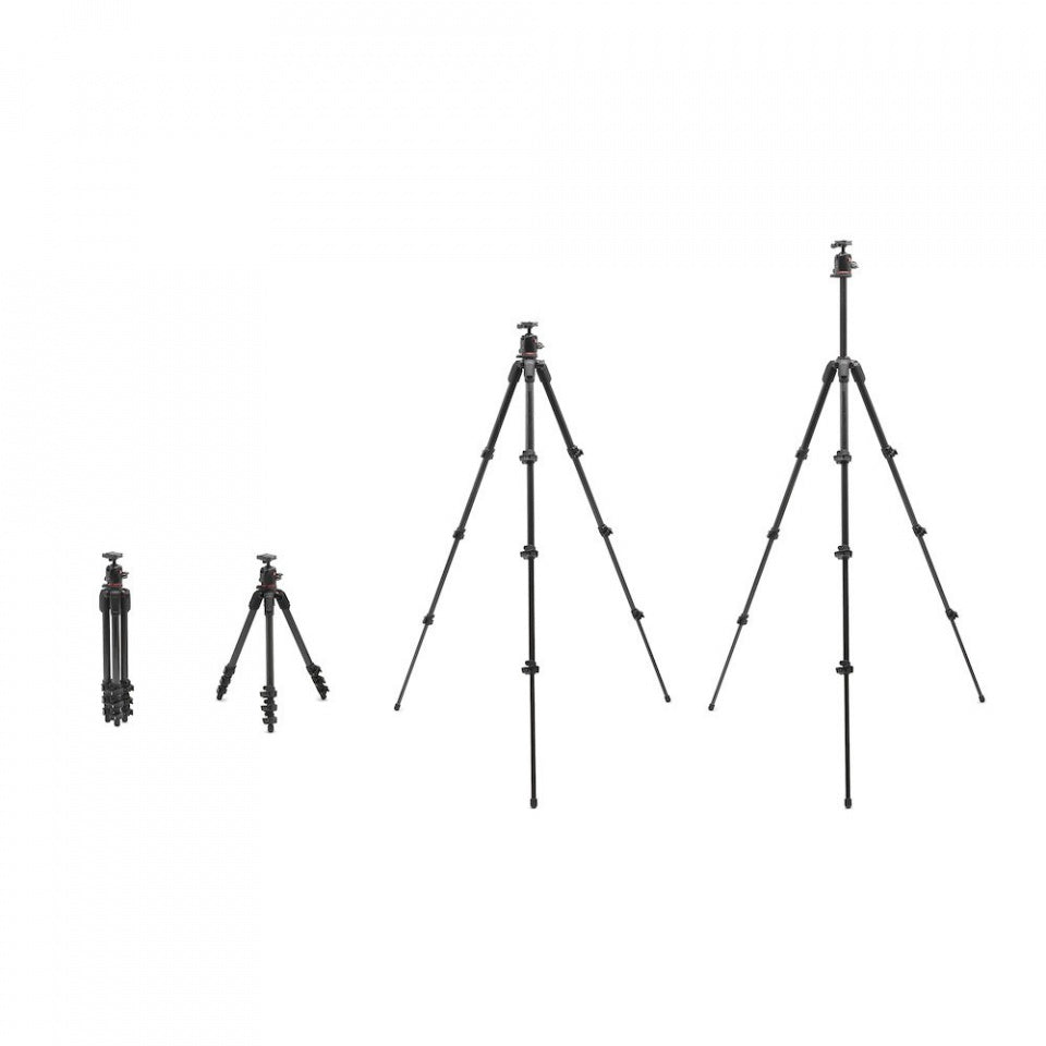 Manfrotto 055XPRO AS Carbon Fiber Tripod Kit with Ball Head - Professional Camera Tripod for Photography, Videography & Travel - Perfect for Outdoor Shoots, Studio Work & Landscape Photography