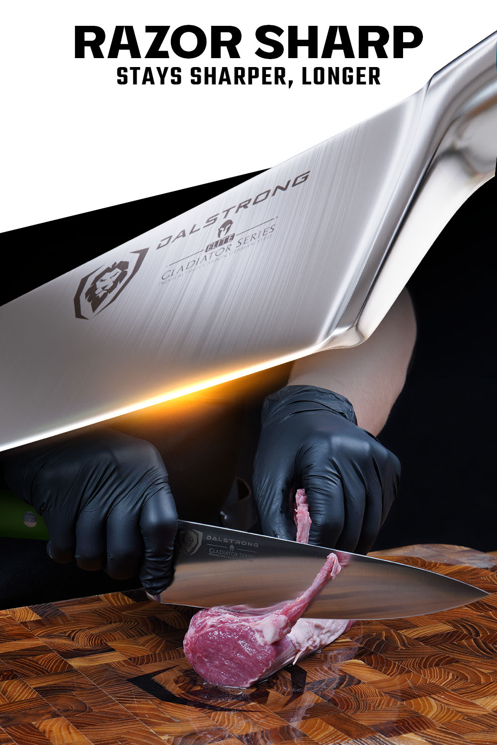 Dalstrong Gladiator Series 8-Inch Chef's Knife - NSF Certified Professional Kitchen Knife with Army Green Handle - Perfect for Slicing, Dicing & Meal Prep