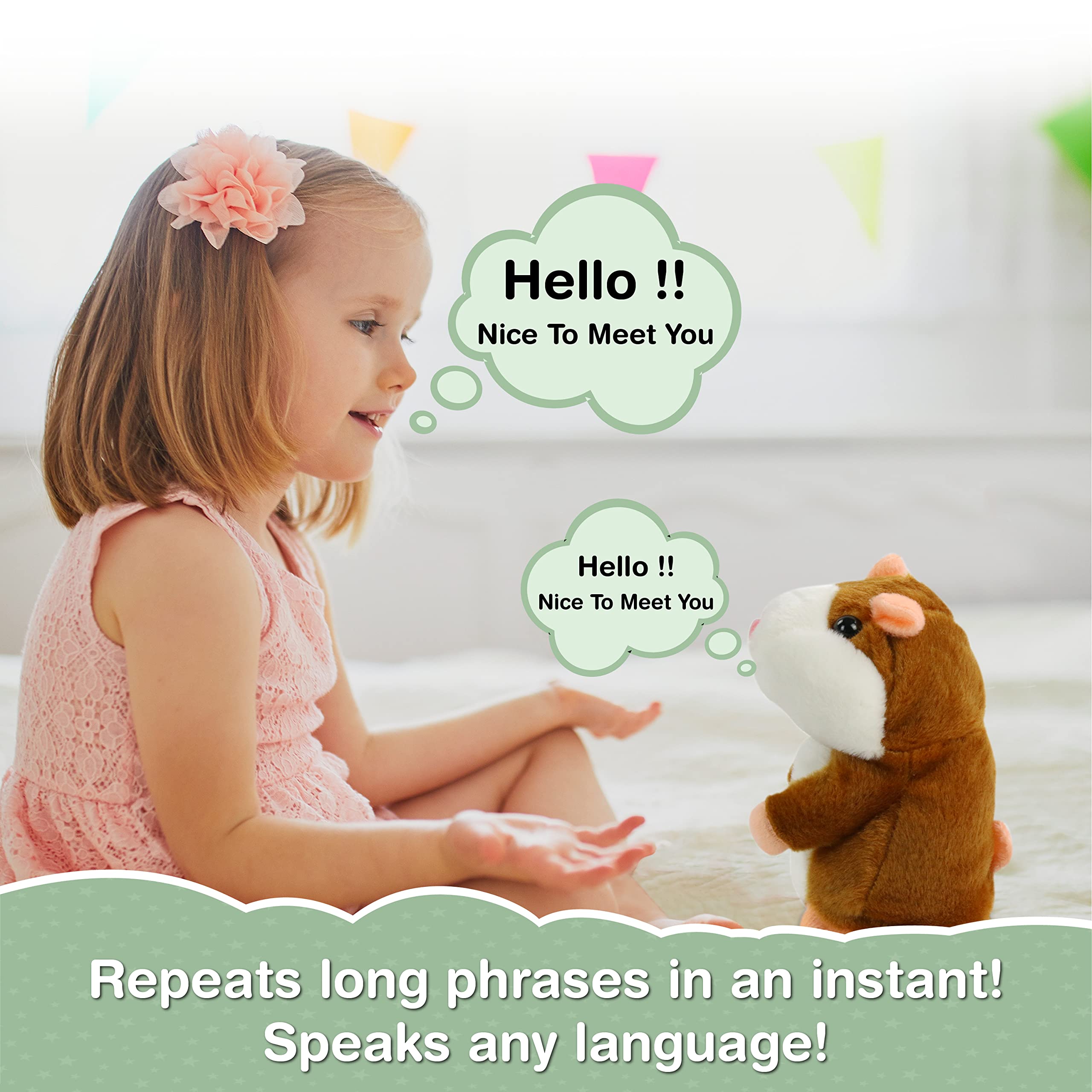 Maggy - Interactive Talking Hamster Toy for Toddlers 1-3 Years | Speech Therapy & Sensory Development Toy | Repeats What You Say | Fun Educational Gift for Kids | Perfect for Home, Classroom & Therapy Sessions