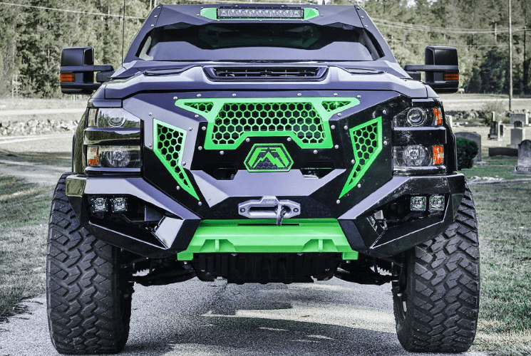 Fab Fours GR3000 1 Heavy Duty Grumper Front Bumper for 2015-2019 Chevy Silverado 2500/3500 HD | Off-Road Protection & Aggressive Style Upgrade