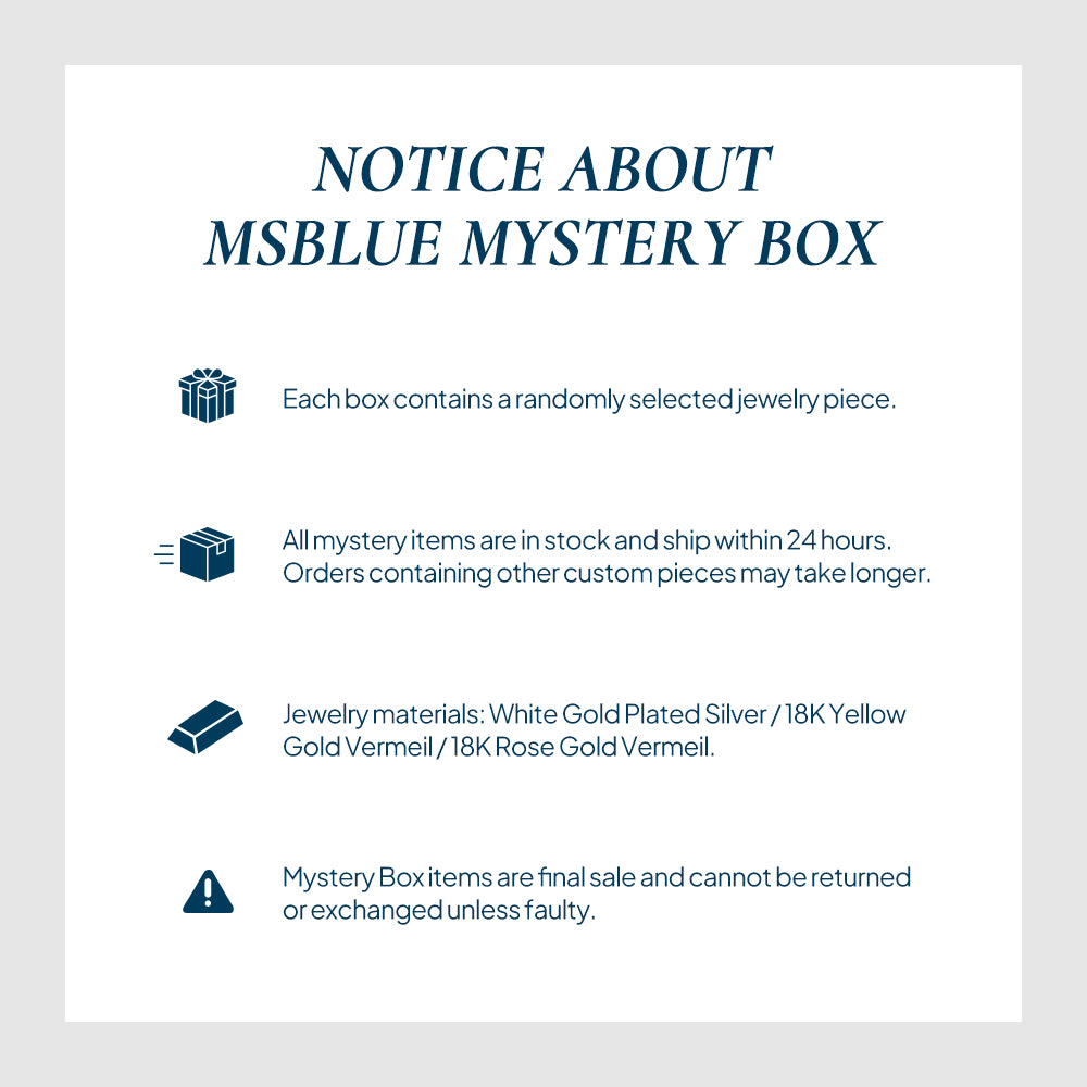 Msblue Jewelry Mystery Box - Genuine Alexandrite Gemstone Ring, Necklace & Earrings Set | Perfect for Birthdays, Anniversaries & Surprise Gifts