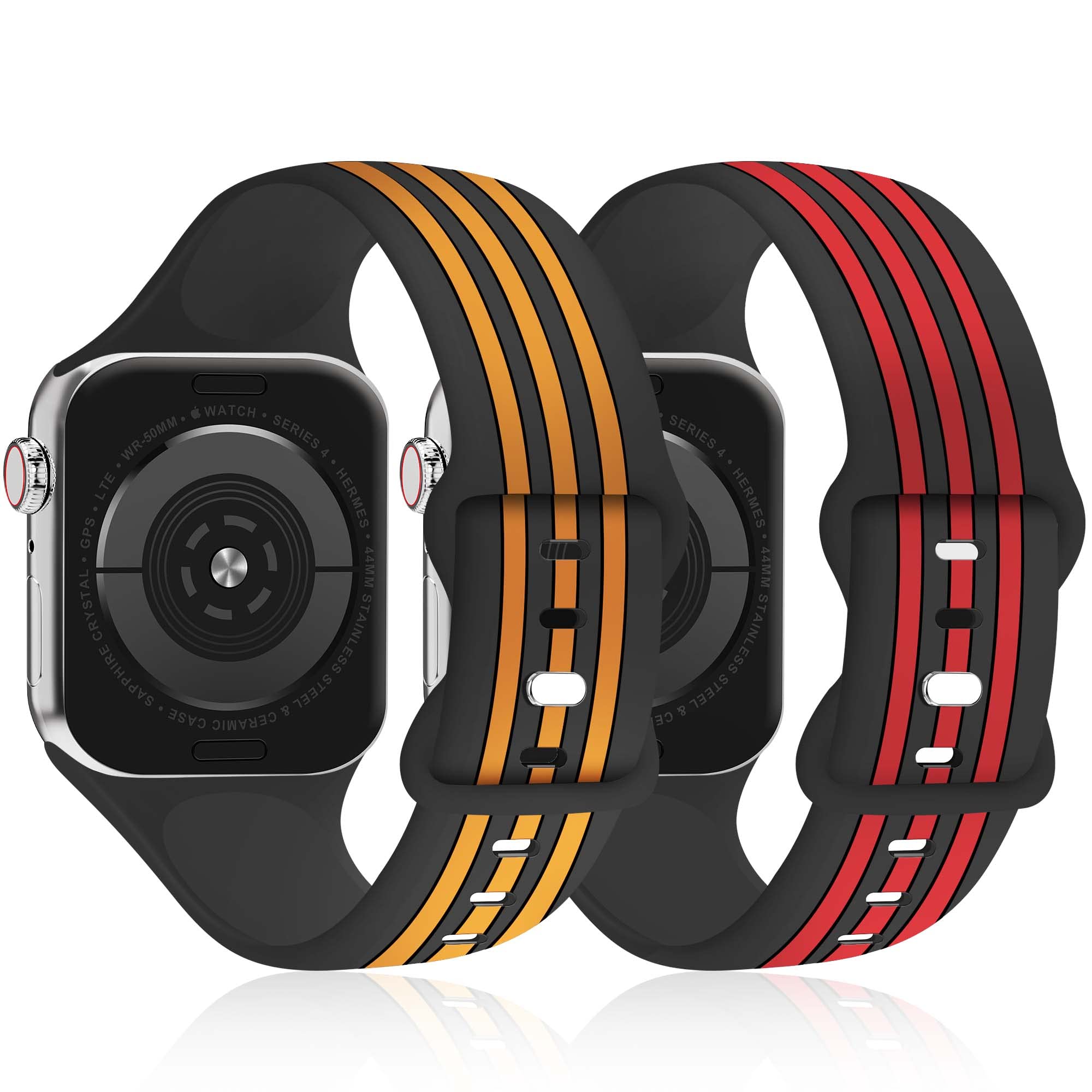 2 Pack Breathable Silicone Sport Band for Apple Watch 38/40/41/42/44/45/49mm - Compatible with iWatch Series 7/6/5/4/3/2/1/SE/Ultra - Soft Adjustable Strap for Running, Gym & Swimming - Sweatproof & Comfortable Fitness Tracker Band - Perfect for Jogging, Yoga, Hiking, Office, Travel & Everyday Wear - Ideal for Athletes, Active Lifestyles & All-Day Comfort - Great for Workouts, Outdoor Adventures, Casual Wear & Smartwatch Accessories