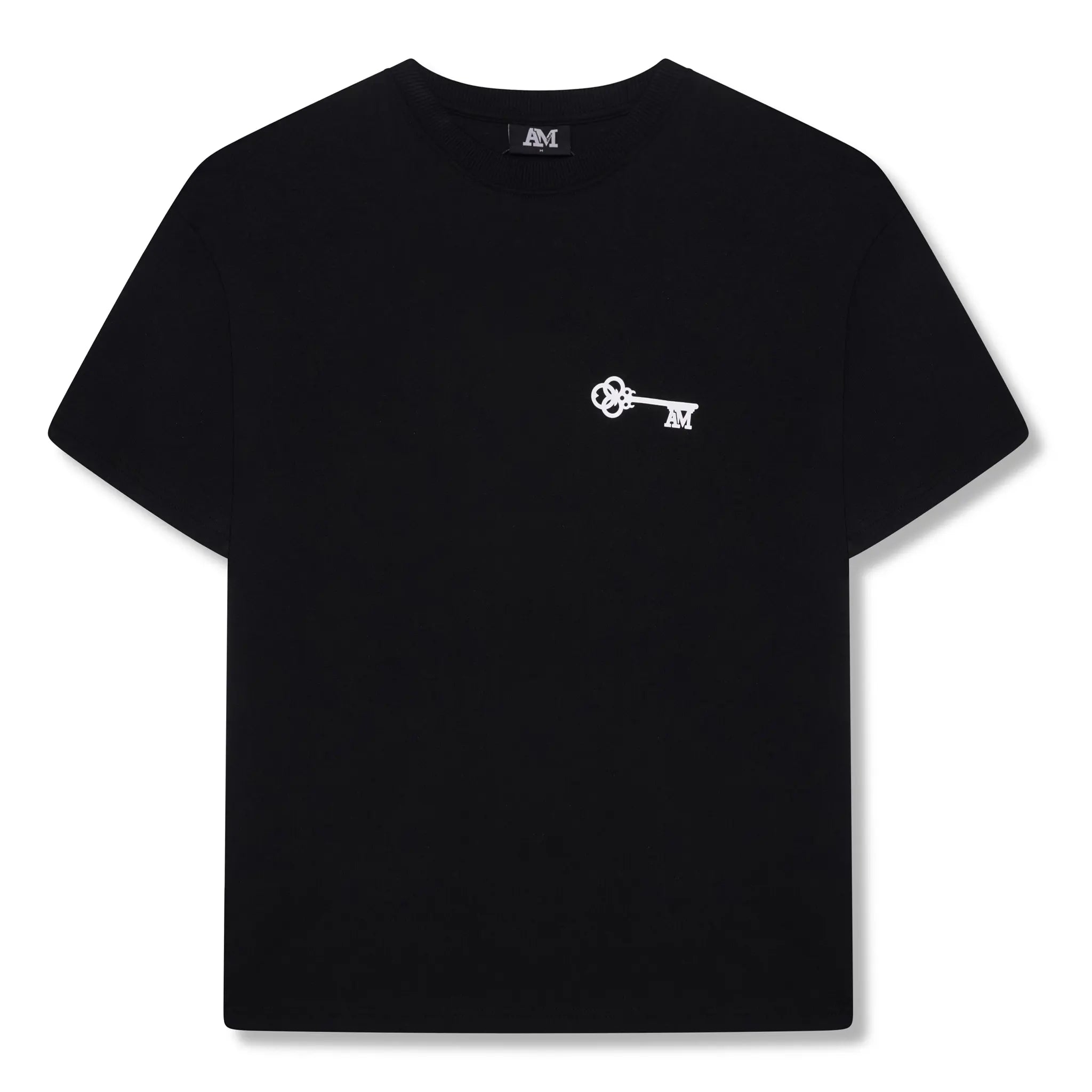 Amicci Vero Black T-Shirt for Men - Premium Cotton Crew Neck Tee - Casual & Comfortable Everyday Wear for Work, Gym, and Outings