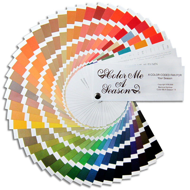 Color Fan for Warm Dark Autumn Palette - Find Your Perfect Seasonal Colors | Ideal for Wardrobe Planning, Shopping & Personal Styling