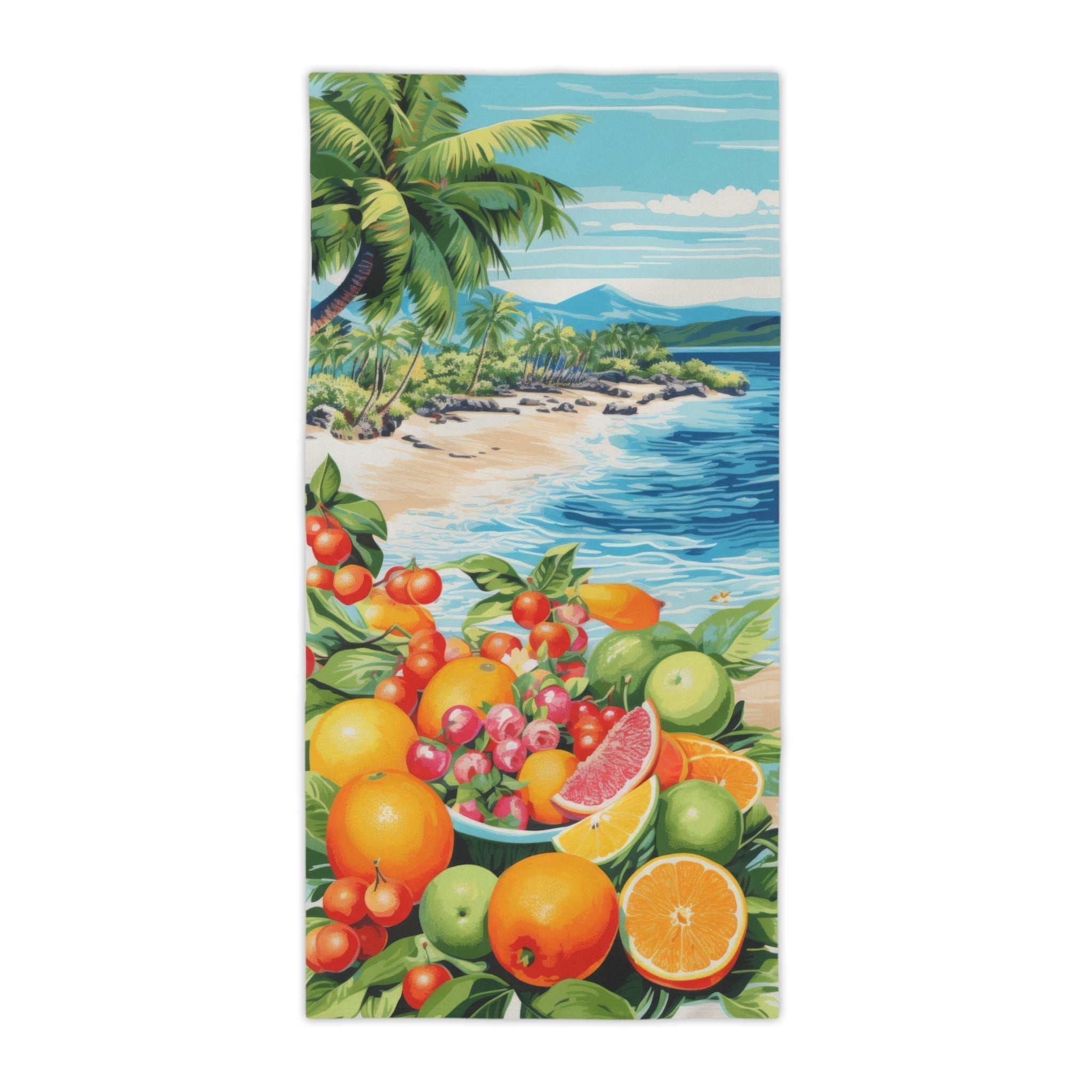 Premium Fruits Print Beach Towel - Soft, Absorbent & Quick-Drying for Pool, Beach & Outdoor Activities