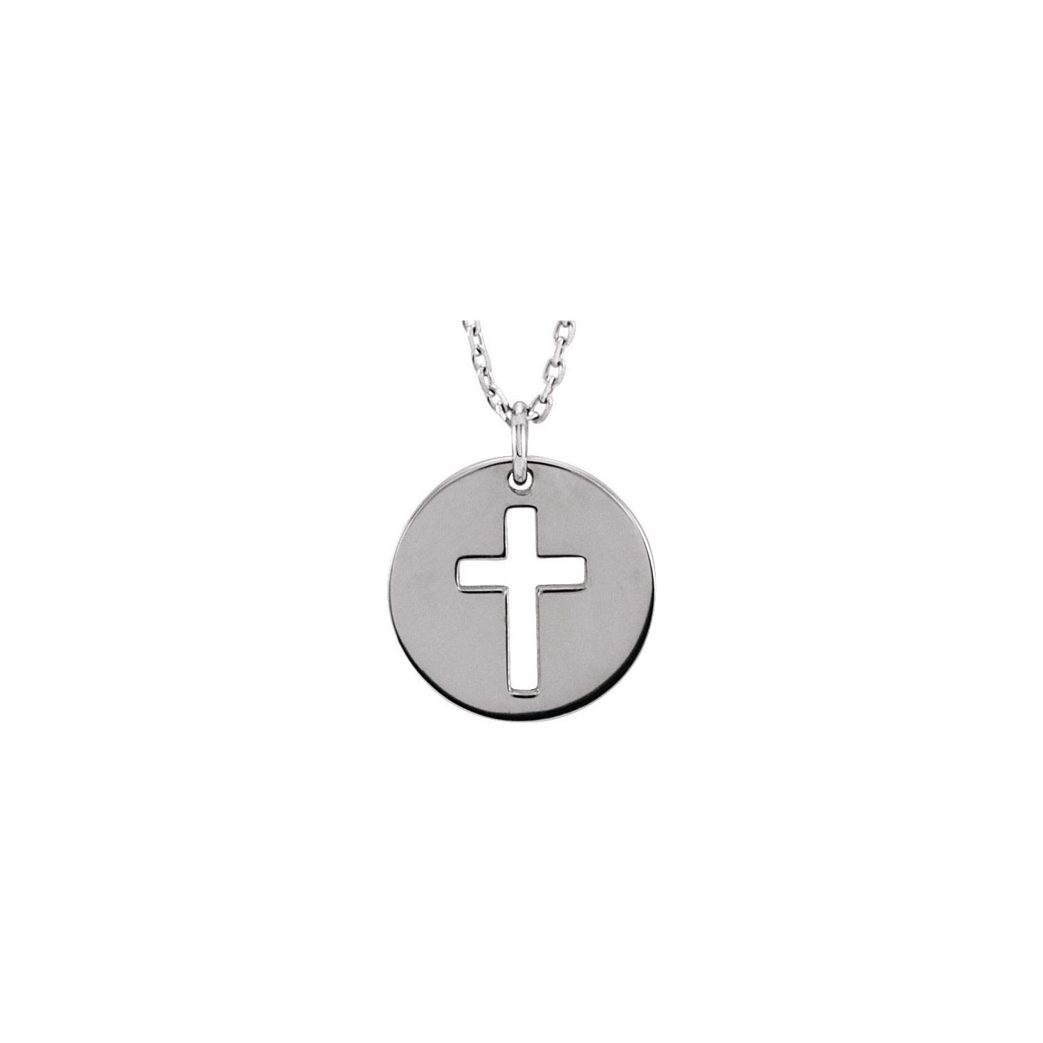 Sterling Silver Cross Pendant Necklace for Women - 16-18