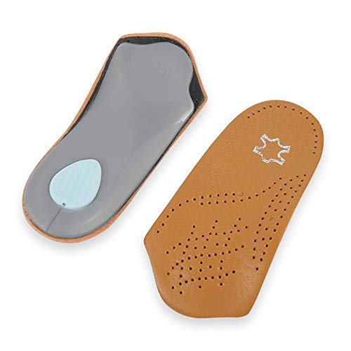 3/4 Length Orthotic Insoles with Metatarsal Pad & Arch Support - Cushioned Heel Pain Relief for Men & Women - Perfect for Running, Walking & Work Shoes
