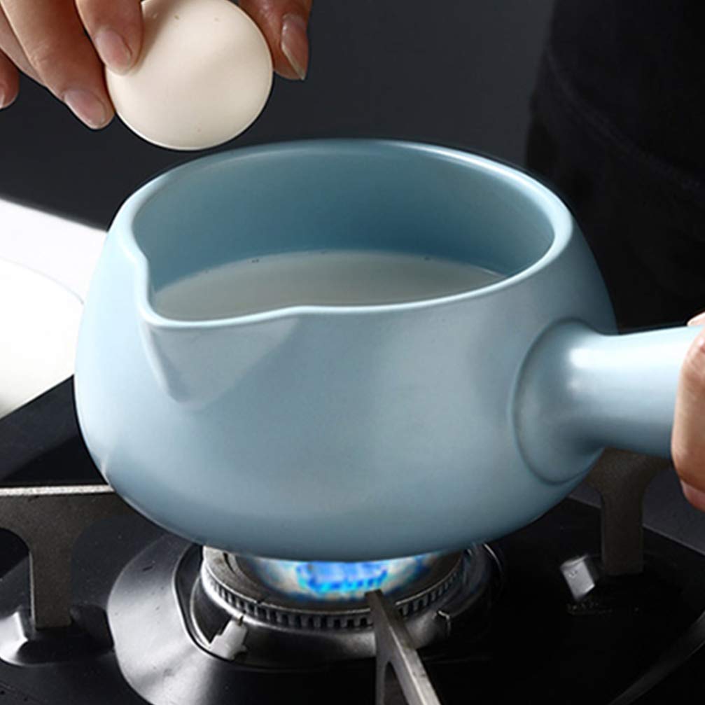 Premium Ceramic Milk Pan - Ceramic Noodle Pot, Soup Pot & Milk Heating Pot for Cooking, Serving & Reheating - Perfect for Stovetop, Microwave & Oven Use