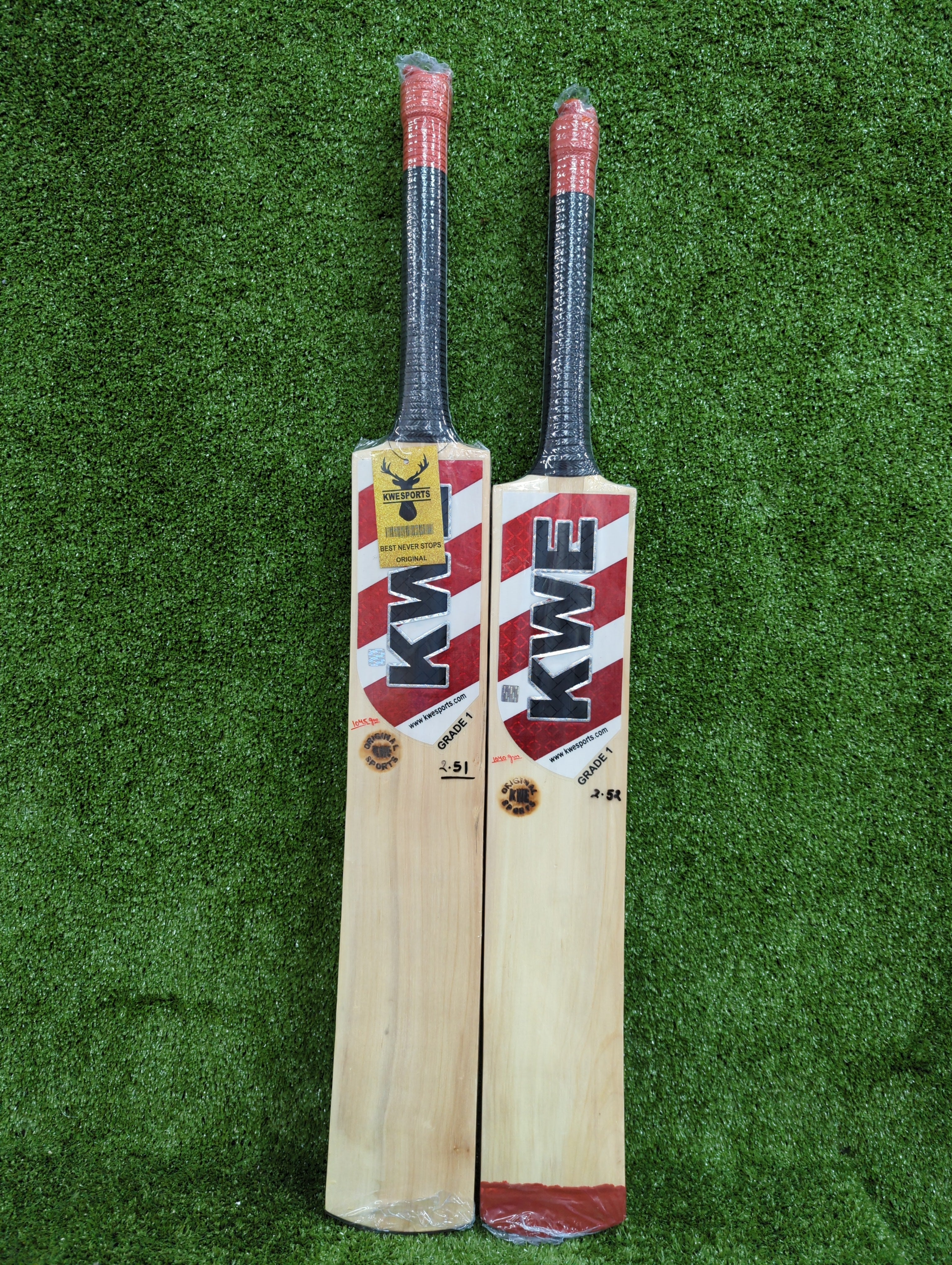 Kwesports Smasher Pro 2.0 Hard Tennis Cricket Bat - Premium Kashmir Willow Wood - Perfect for Tennis & Cricket Training, Practice Matches, and Professional Play