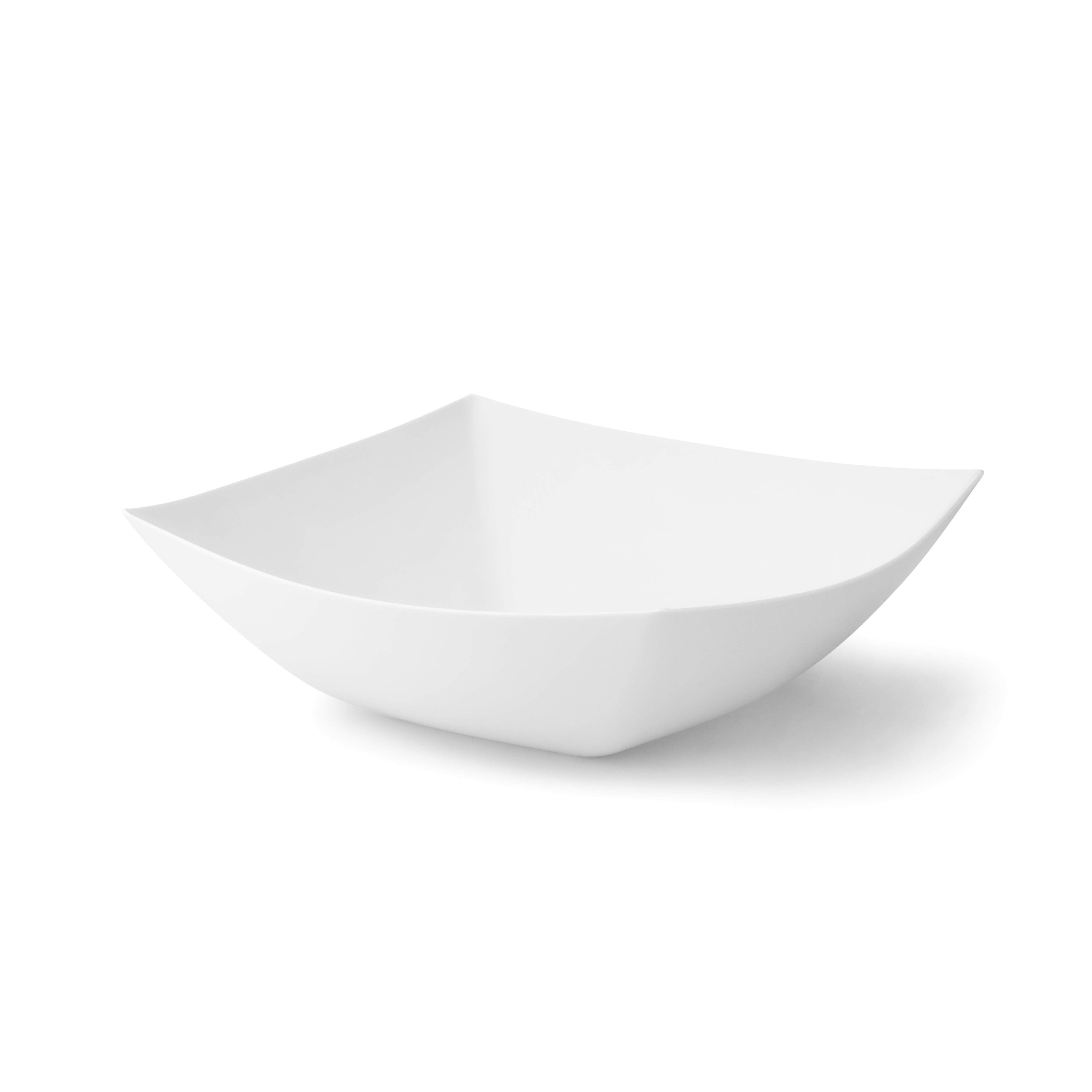 4-Pack Square Fancy White Serving Bowls - Elegant Porcelain Dishware for Salads, Desserts, Parties & Home Decor | Durable & Stylish Kitchenware