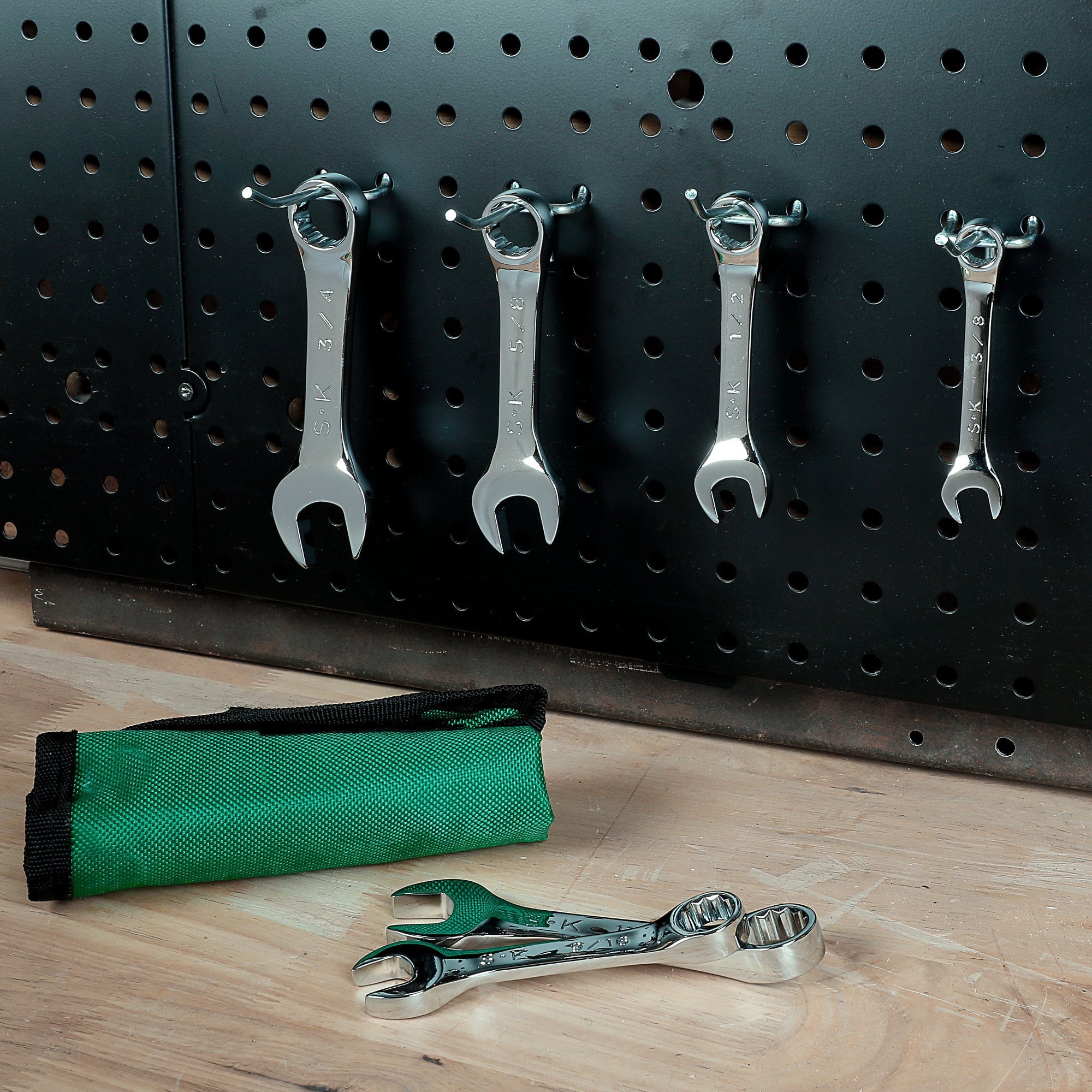 7 Piece 12 Point SAE Short SuperKrome® Combination Wrench Set - Professional Grade Tools for Automotive Repair & DIY Projects