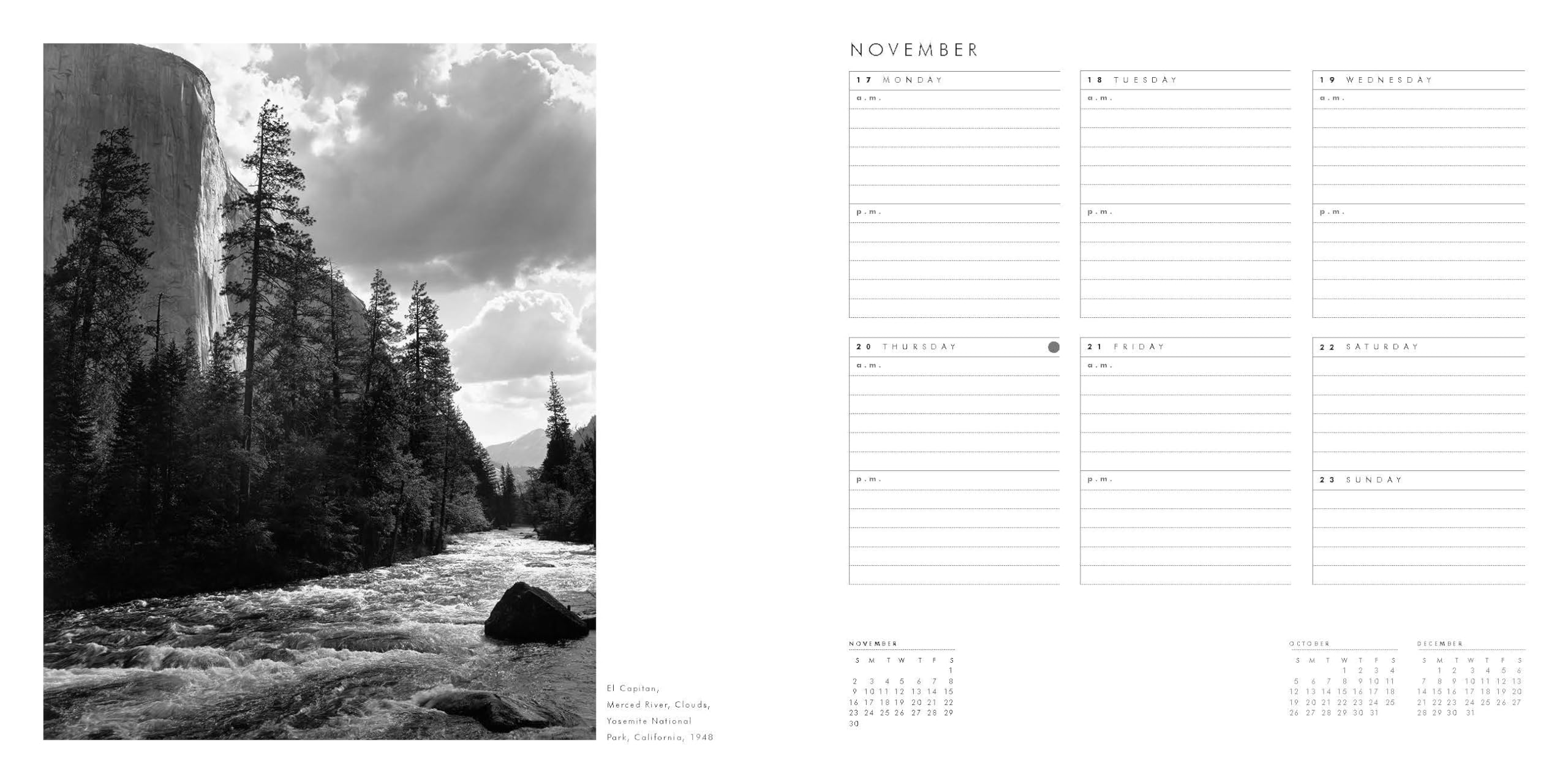 Ansel Adams 2025 Engagement Calendar - Official 12-Month Weekly Planner with Nature Photography | Perfect for Office, Home & Gift Giving