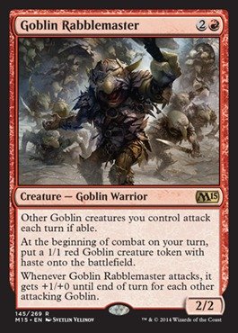 Magic The Gathering Goblin Rabblemaster (145/269) - Foil Card from Magic 2015 Core Set - Perfect for MTG Deck Building & Collector's Display