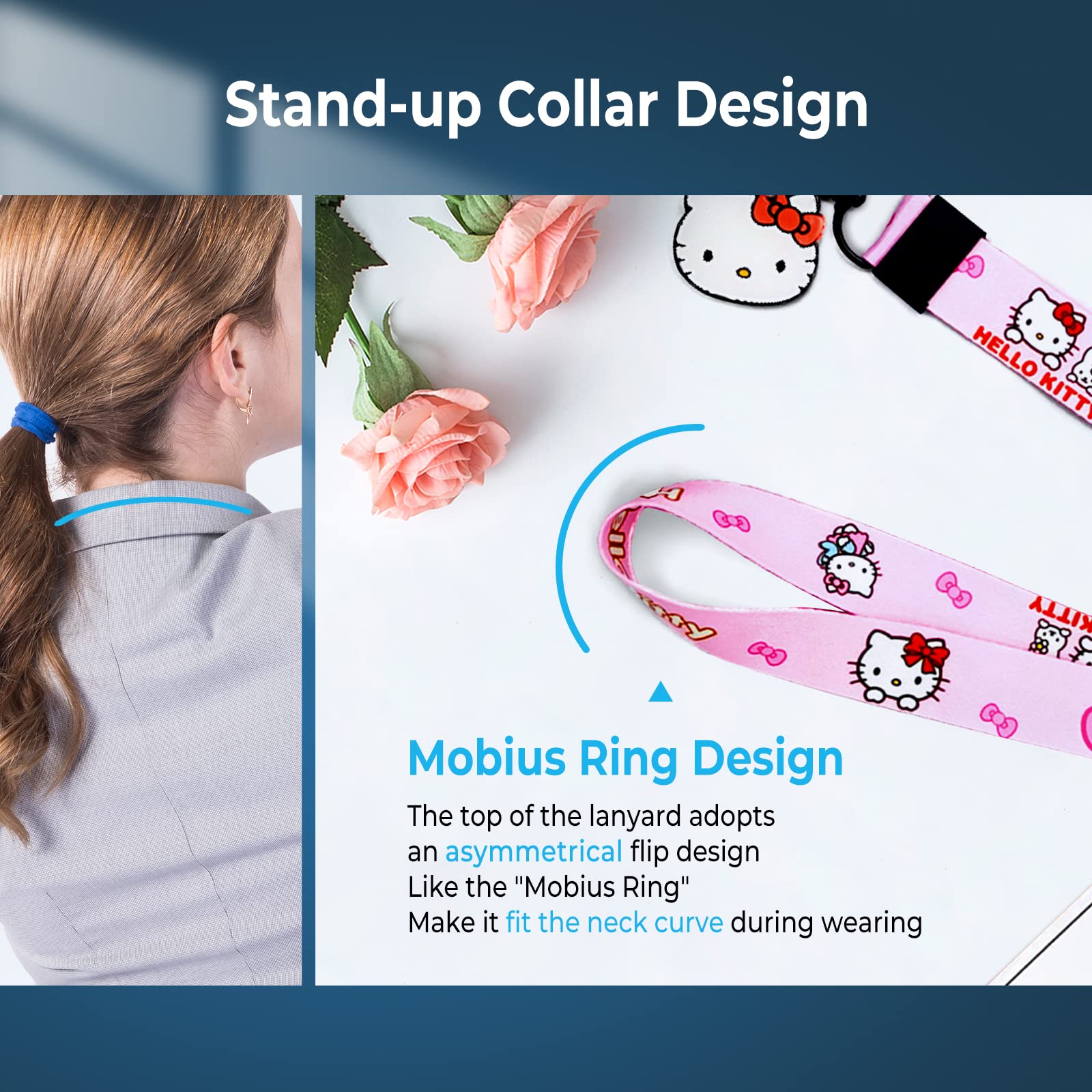 Hello Kitty Anime Lanyard with ID Card Holder for Work & Events