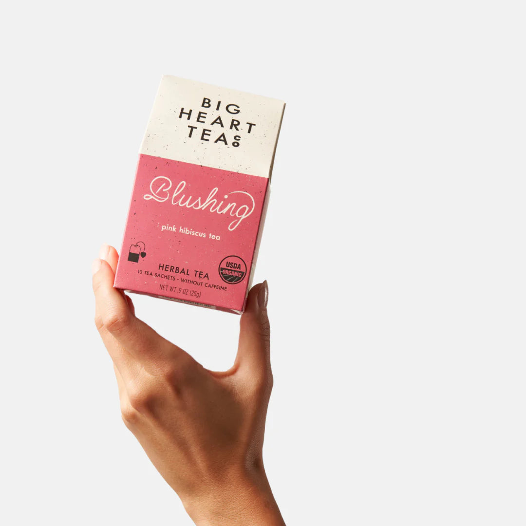 Organic Blushing Tea Bags - Floral Herbal Tea for Relaxation & Skin Care | Perfect for Stress Relief, Detox & Self-Care Moments