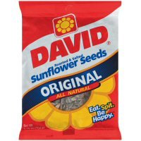 David Original Roasted & Salted Sunflower Seeds in Shell - 60oz Bulk Pack (12 Bags) - Healthy Snacks for Parties, Road Trips & Office Breaks