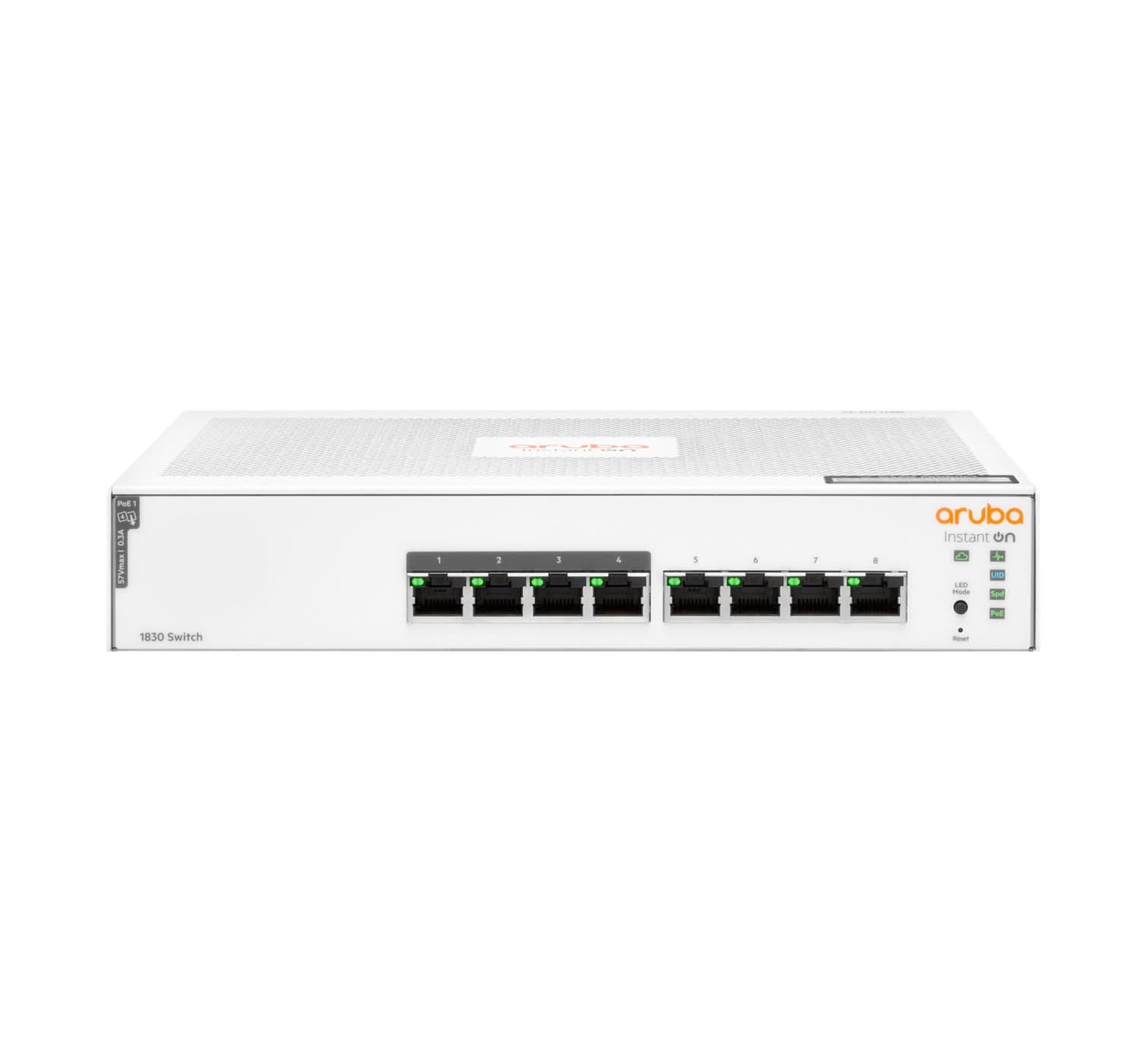 Aruba Instant On 1830 8-Port Gigabit PoE+ Managed Switch (JL811A) - 4x PoE+ Ports, 65W Power Budget, Layer 2 Ethernet Switch for Small Business & Home Office Networking