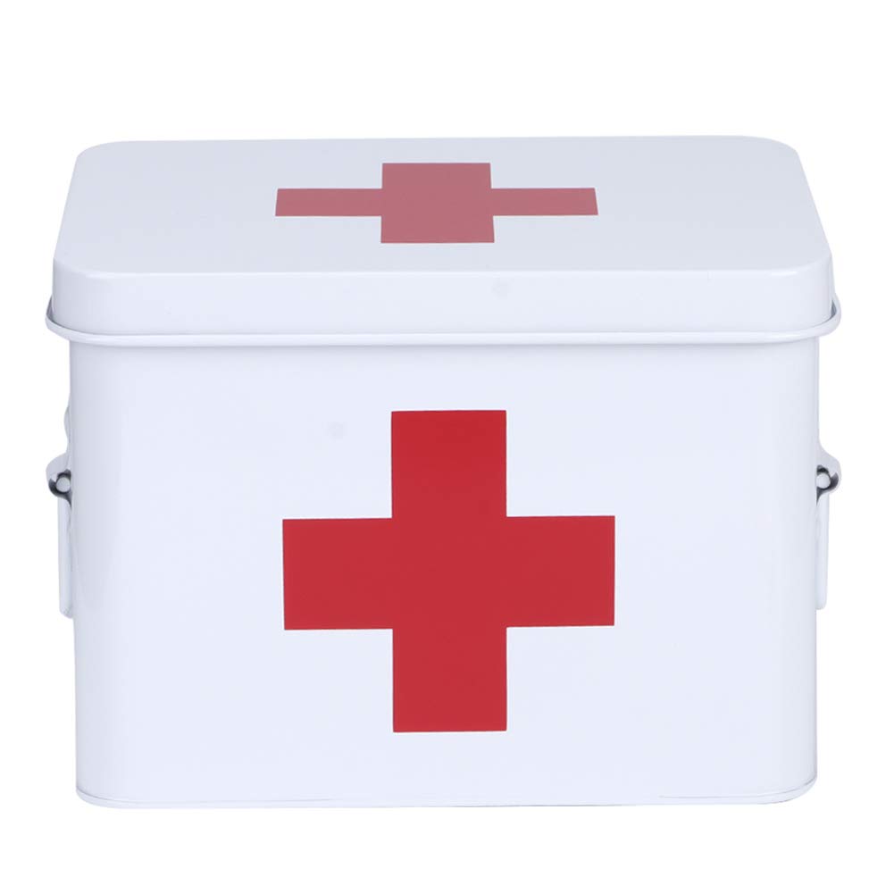 Multifunctional 2-Layer Family Medicine Box & First Aid Kit - Portable Emergency Medical Storage for Home, Travel, and Outdoor Adventures