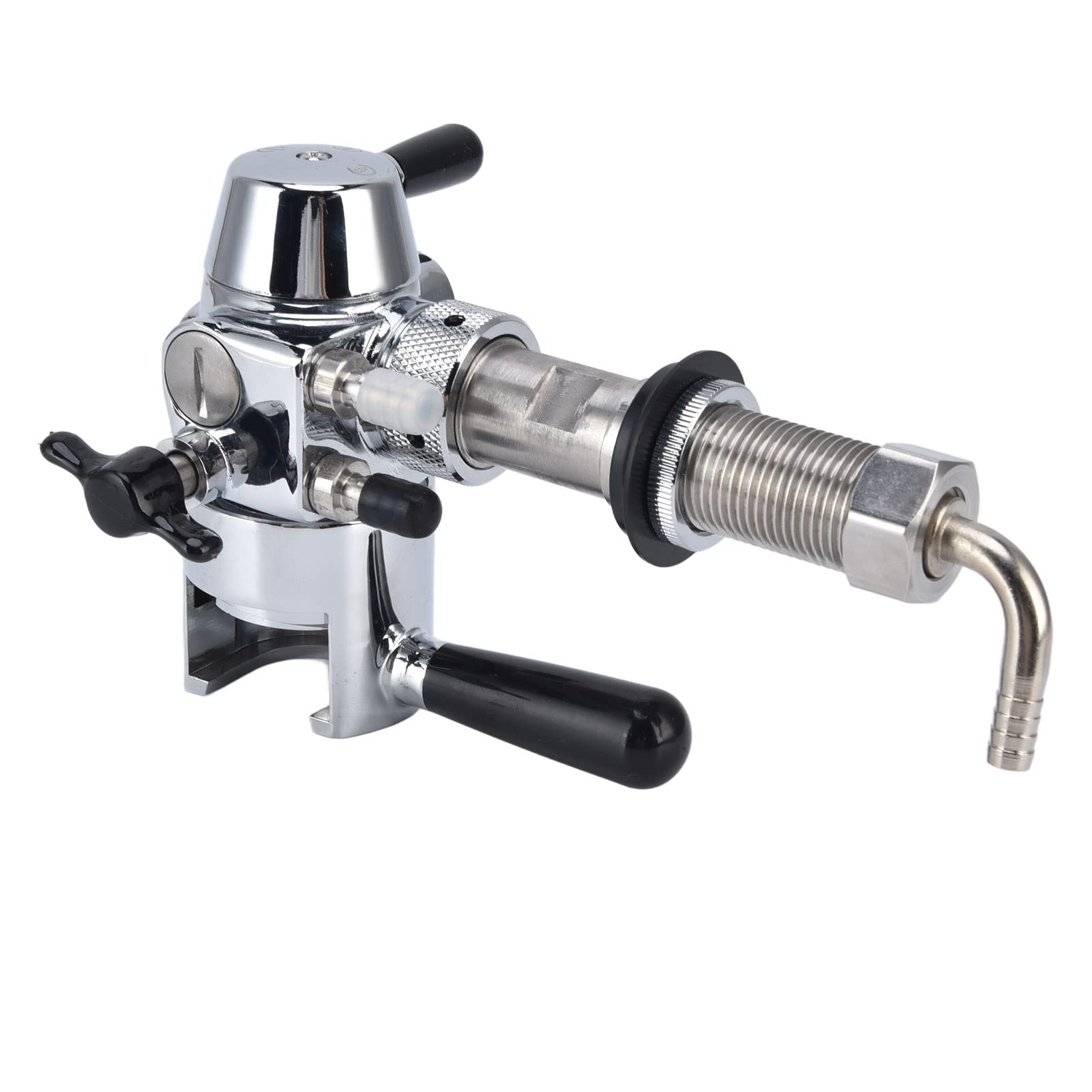 Stainless Steel No Foam Counter Pressure Beer Bottle Filler Kit with Removable Clip Lock - Home Brewing Equipment for Craft Beer, Kegging & Bottling - Perfect for Homebrewers and Microbreweries