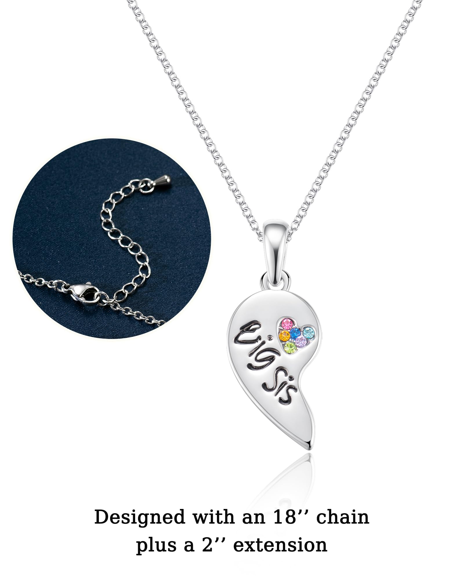 Best Friend Necklaces for Sisters - Matching BFF Jewelry Set for Women & Girls - Perfect Birthday Gift for Besties - Ideal for Anniversaries, Valentine's Day & Special Occasions