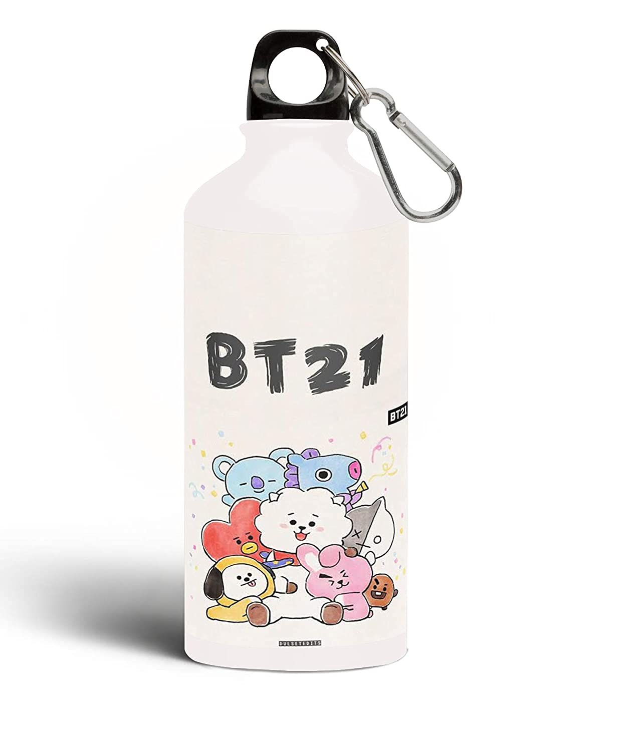 BTS BT21 Cute Friends 600ml Aluminum Water Bottle - Insulated Sippy Cup for BTS ARMY & Kpop Fans | Perfect for School, Gym, Travel & Collectibles