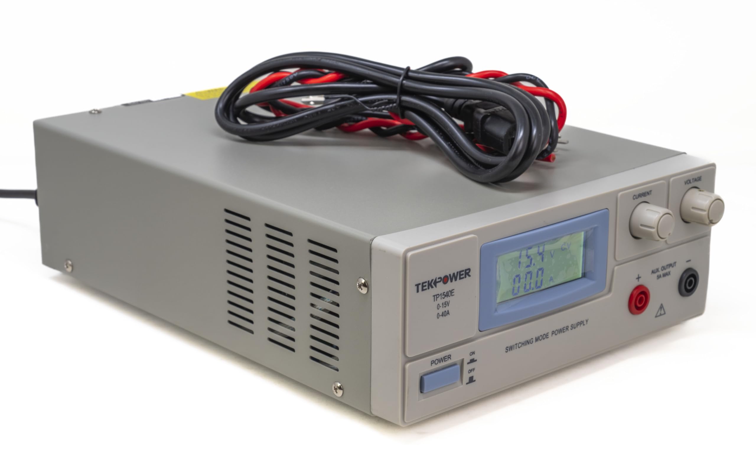 Tekpower TP1540E 15V 40A Adjustable DC Power Supply - Lab Grade Precision Bench Power Supply for Electronics Testing, Repairs & DIY Projects | Ideal for Laboratories, Workshops & STEM Education