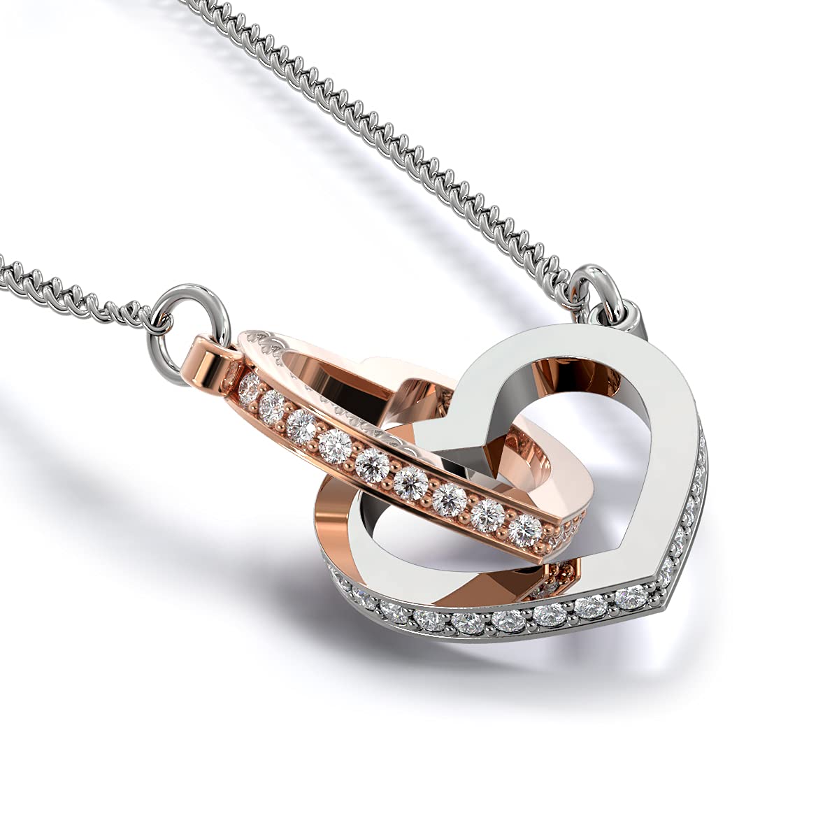 To My Daughter Necklace - Heartfelt Father Daughter Gift from Dad & Mom | Birthday Jewelry Pendant with Engraved Message Card & Gift Box | Perfect for Birthdays, Graduation, Christmas & Special Occasions