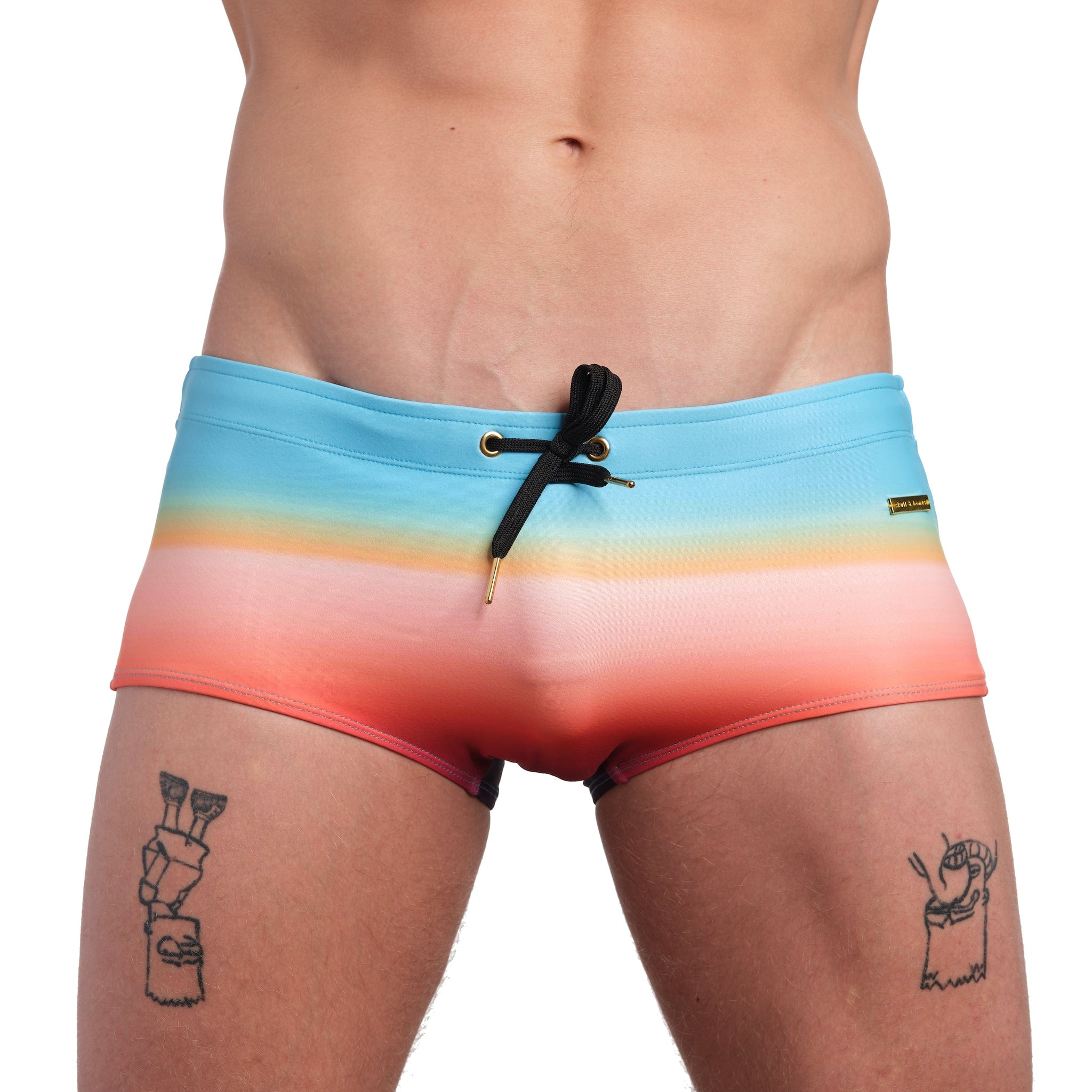Ombre Swim Trunks for Men - Quick Dry Beach Shorts with Pockets | Perfect for Swimming, Surfing & Summer Vacations