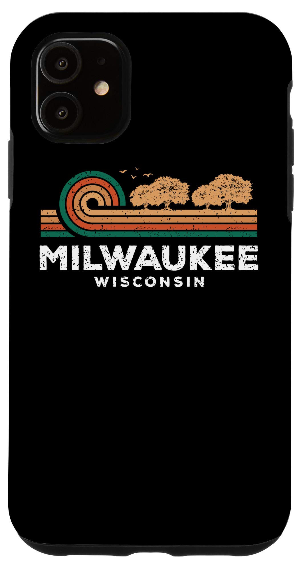 Vintage Milwaukee Sunset Wisconsin Souvenir iPhone 11 Case - Durable Protective Phone Cover for Travelers & Wisconsin Lovers, Perfect Gift for Friends & Family