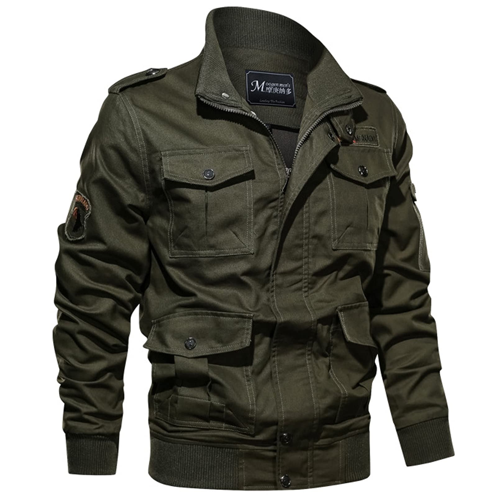 Men's Lightweight Spring Summer Bomber Jacket - Breathable Sports Casual Track Coat with Pockets, Green, XXL | Perfect for Outdoor Activities, Gym Workouts & Everyday Wear