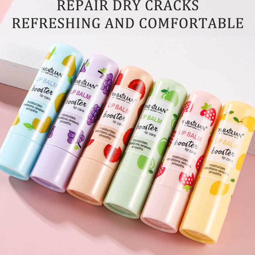Organic Fruit Lip Balm Set - Long Lasting Moisturizing & Nourishing Lip Care for Dry, Chapped Lips - Natural Flavored Lip Balm for Women & Men - Perfect for Daily Hydration, Winter Protection & On-the-Go Use