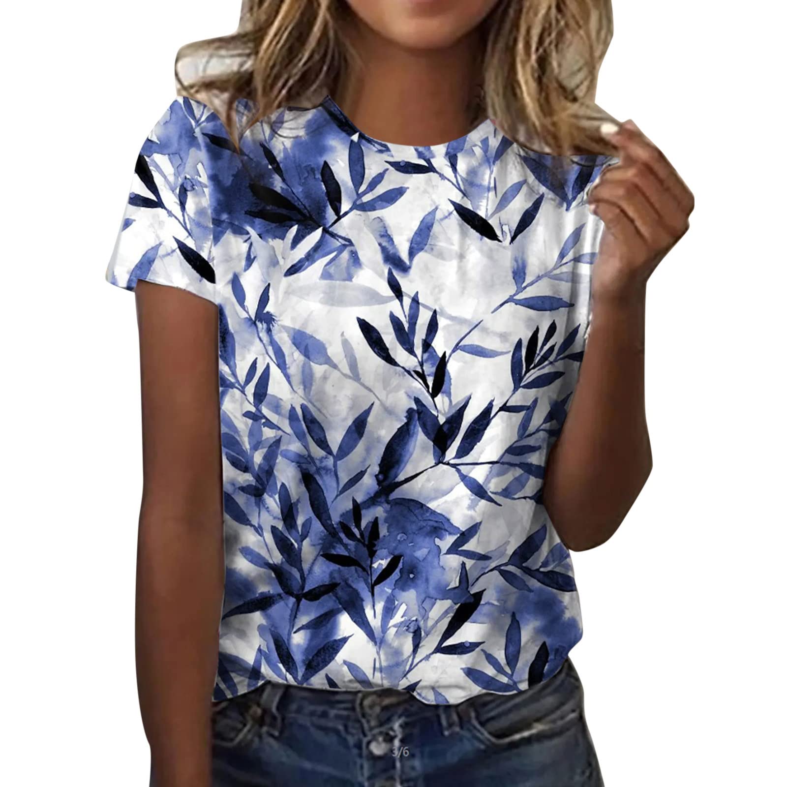 Trendy Plus Size Women's Short Sleeve V-Neck Printed T-Shirt - Casual Blouse for Everyday Wear | Perfect for Work, Weekend Outings & Summer Fashion