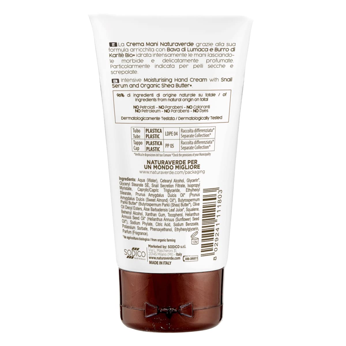 NATURAVERDE Hand and Nail Cream, 75ml - Moisturizing & Nourishing Treatment for Dry Skin - Perfect for Daily Hydration & Cuticle Care at Home or Office