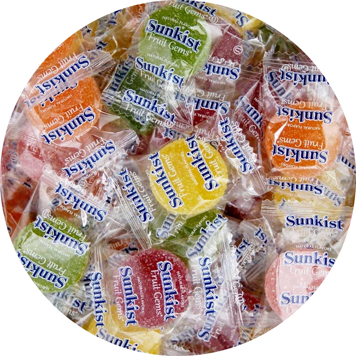 Jelly Belly Sunkist Fruit Gems Wrapped Candy - 10lb Bulk Case - Perfect for Parties, Movie Nights & Office Snacks
