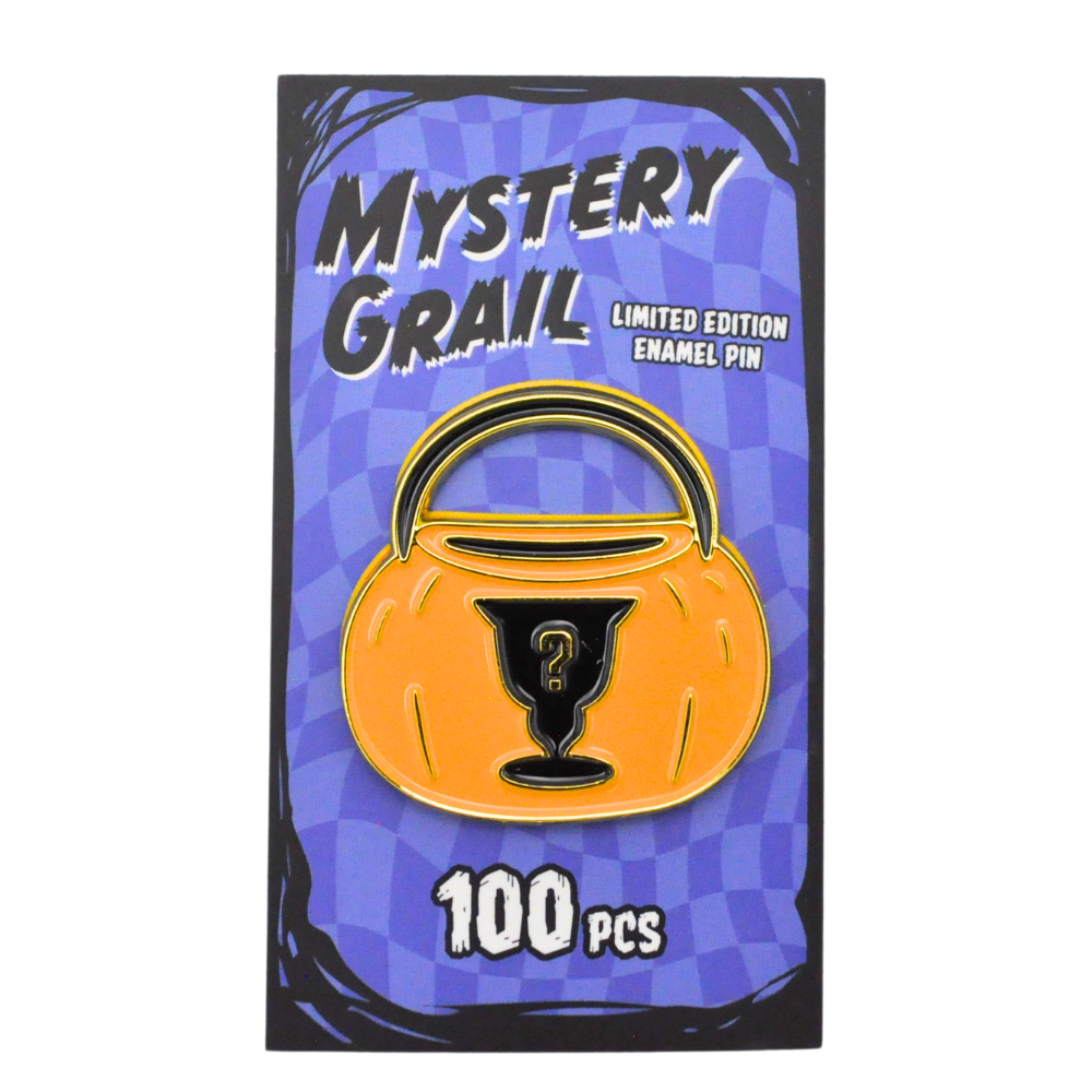 Mystery Grail Enamel Pin - Prize Pumpkin (2024 Halloween Limited Edition 1/100) | Collectible Badge for Halloween Costumes, Jackets & Pin Collections