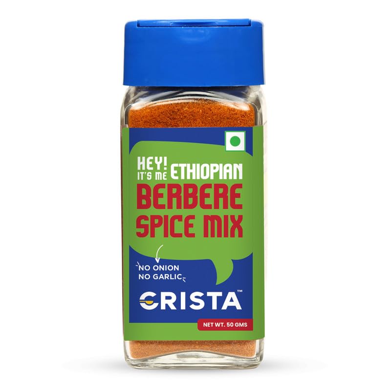 Ethiopian Berbere Spice Mix - Authentic Vegan Curry Powder | No Onion, No Garlic | All-Natural, No Additives or Preservatives | 50g | Perfect for Vegan Stews, Lentil Dishes & African Cuisine