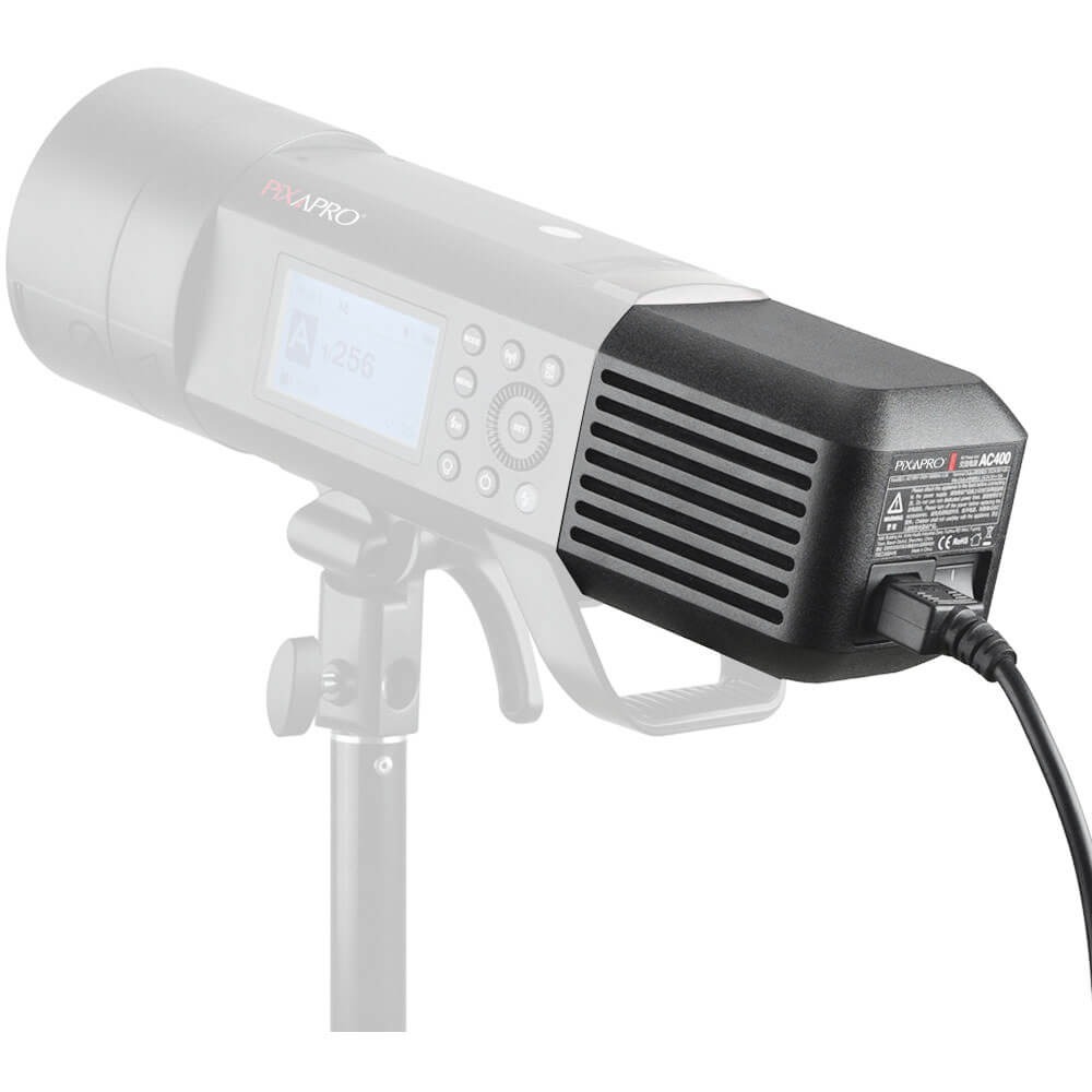 Godox AD400PRO AC Power Adapter for Studio Flash - Professional 400W Power Supply for Photography Lighting, Perfect for Indoor Studio & On-Location Shoots