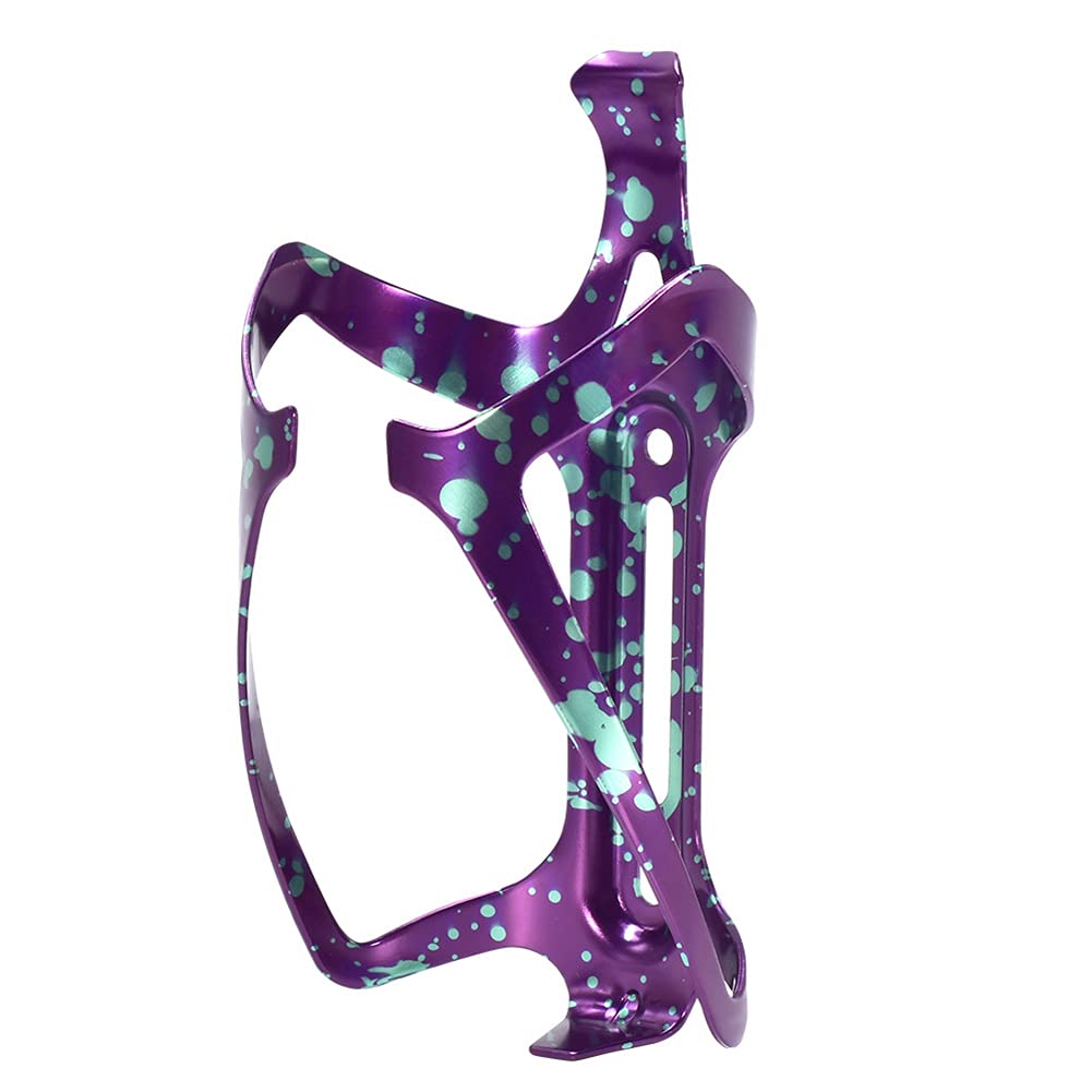 Ultra-Light Aluminum Bike Water Bottle Cage Holder - Durable Bicycle Drink Bottle Mount for MTB & Road Cycling (Purple) | Perfect for Outdoor Sports, Commuting & Fitness Training