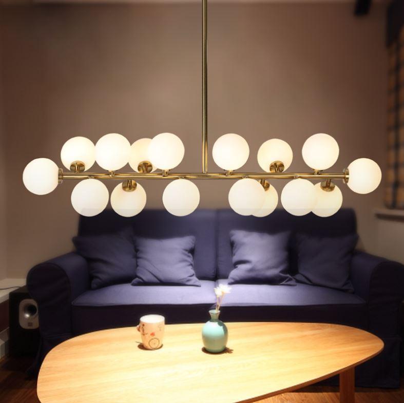 Modern Molecular LED Chandelier - Magic Beans DNA Design Crystal Ceiling Light Fixture for Living Room, Dining Room, Bedroom - Perfect for Home Decor and Romantic Ambiance