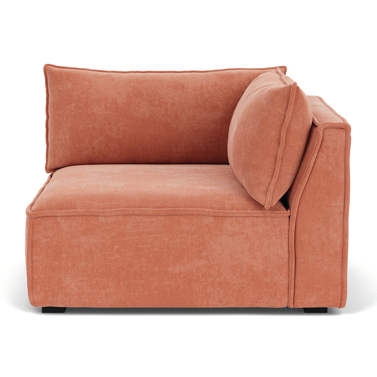 Daphne Fabric 1-Seater Right Corner Modular Sofa - Compact Sectional Couch for Small Spaces, Living Rooms & Apartments