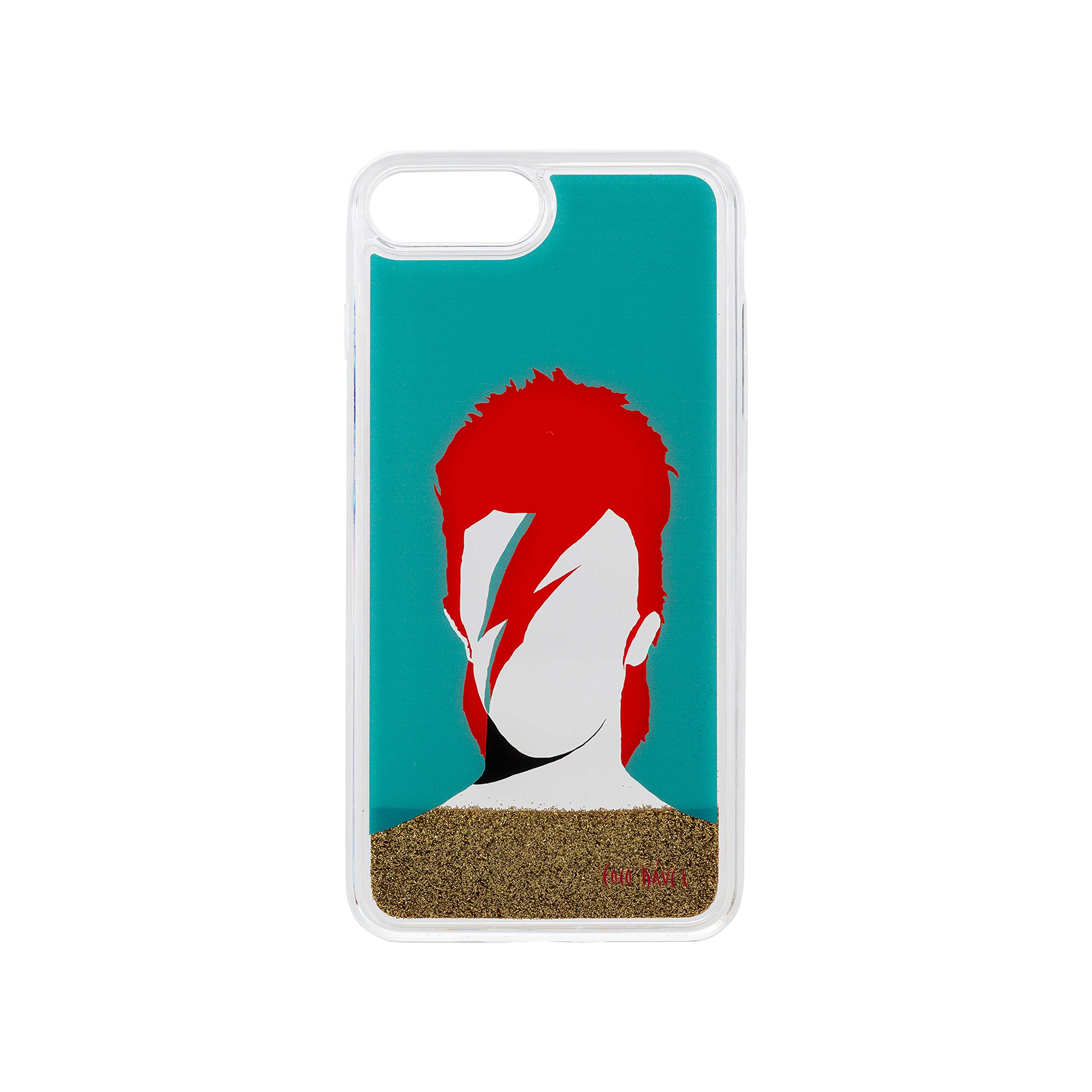 TanTanFan Clear Glitter Phone Case for iPhone 7/8/SE - Cute Sparkling Protective Cover from Faceless/Bowie Coco Dávez Collection | Perfect for Everyday Use & Gift Giving
