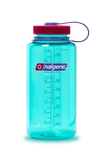 Nalgene 32oz Wide Mouth Water Bottle - BPA Free, Leak Proof & Durable for Outdoor, Gym & Travel | Sustainable Tritan Plastic