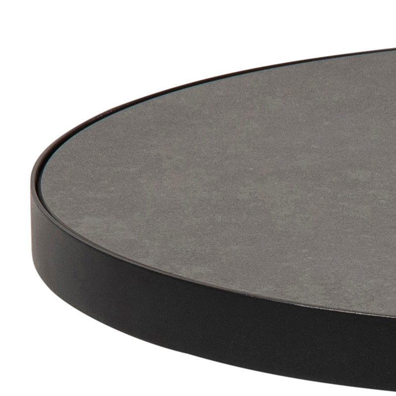 SOLI Black Side Table 45cm - Modern End Table for Living Room, Bedroom, or Office - Compact & Stylish Accent Table