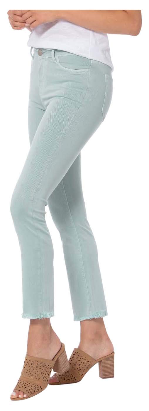 Lola Jeans Women's High Rise Straight Crop Jeans - Comfortable Stretch Denim Pants for Casual Wear & Everyday Outfits