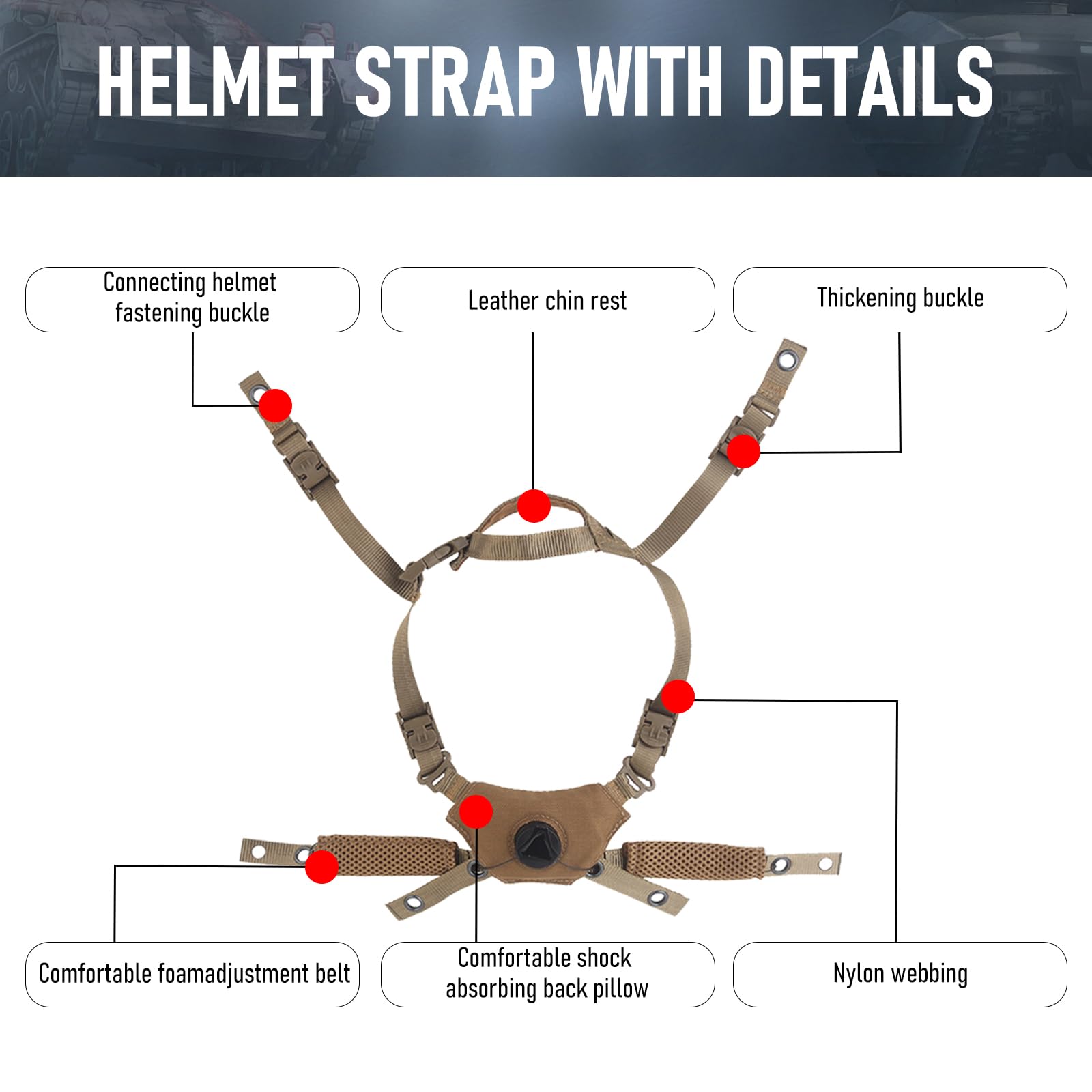 Premium Tactical Helmet Padding Kit - Military Grade Comfort & Protection for Outdoor, Airsoft & Shooting Sports