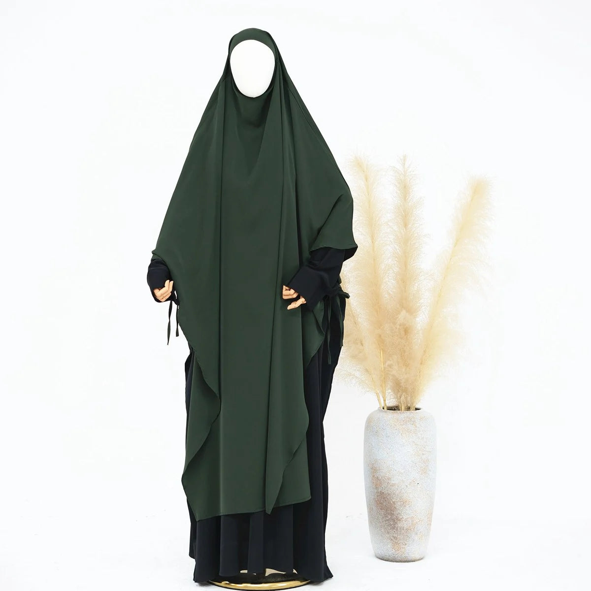 Extra Long Khimar - Full Length Islamic Prayer Dress for Women - Modest Muslim Abaya for Prayer, Mosque & Special Occasions
