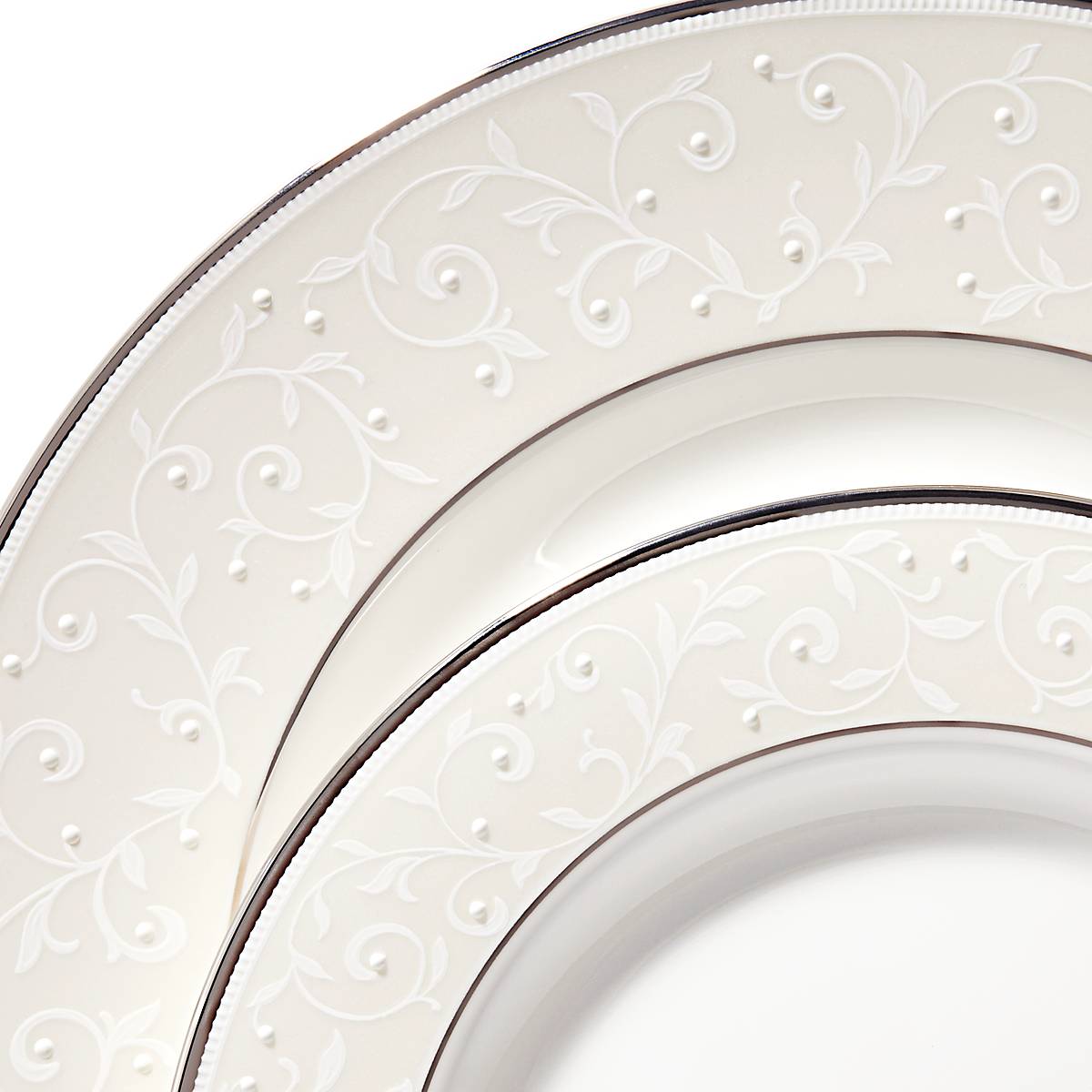 Opal Innocence 5-Piece Dinnerware Set - Elegant Bone China Plates, Bowls & Cups for Formal Dining & Special Occasions